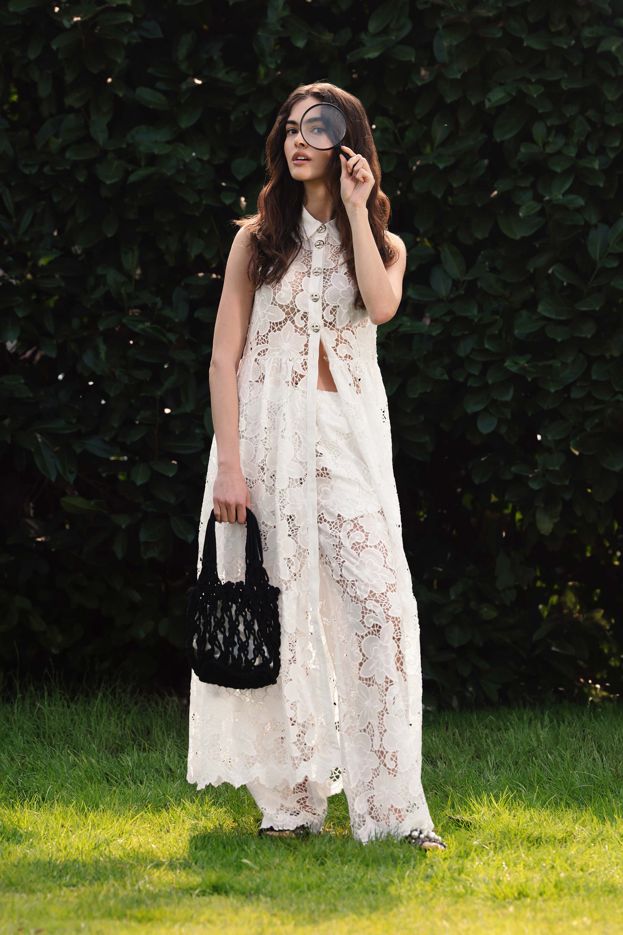 Abito chemisier maxi in pizzo - Abito KEDTOKX