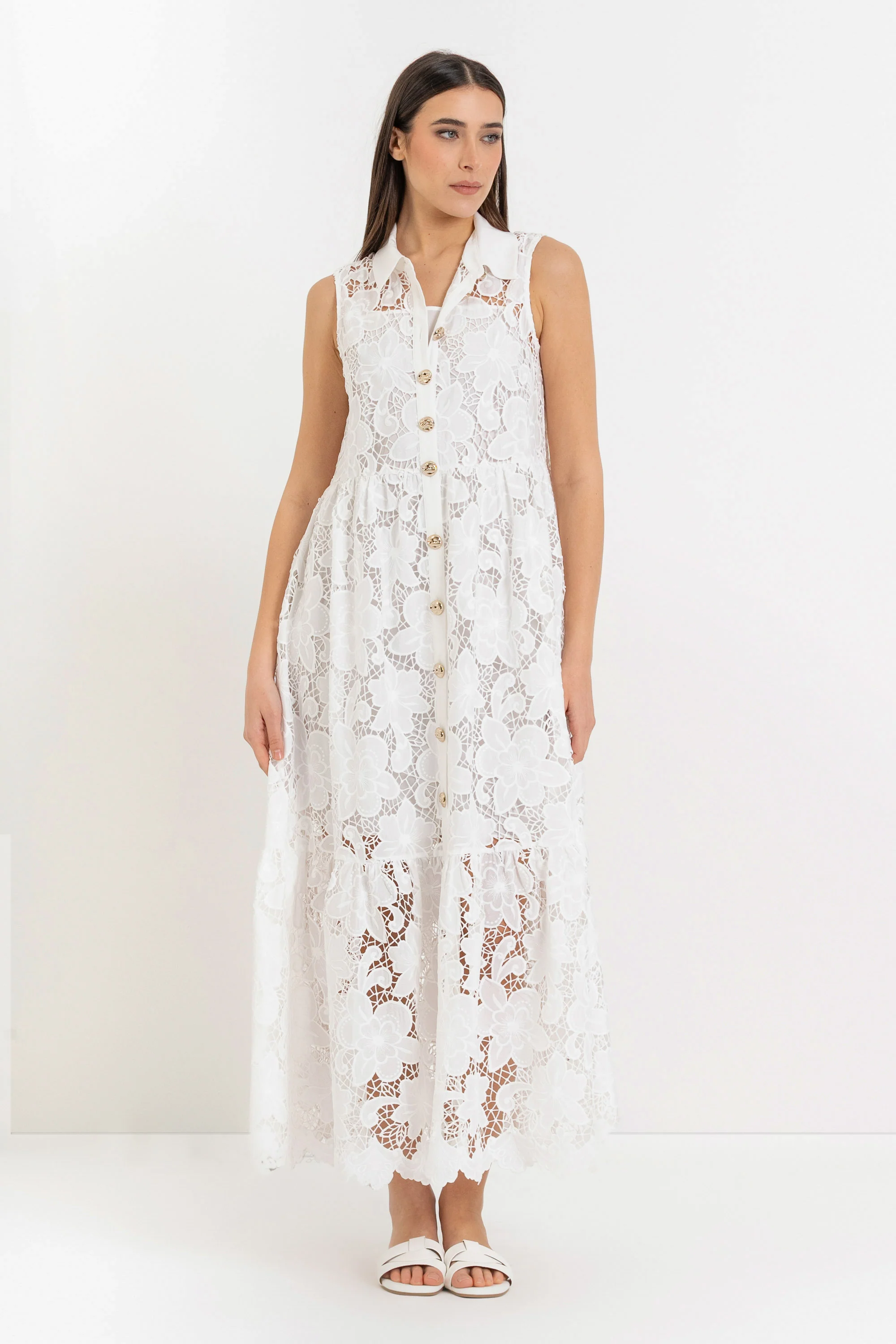 Abito chemisier maxi in pizzo - Abito KEDTOKX - Image 10