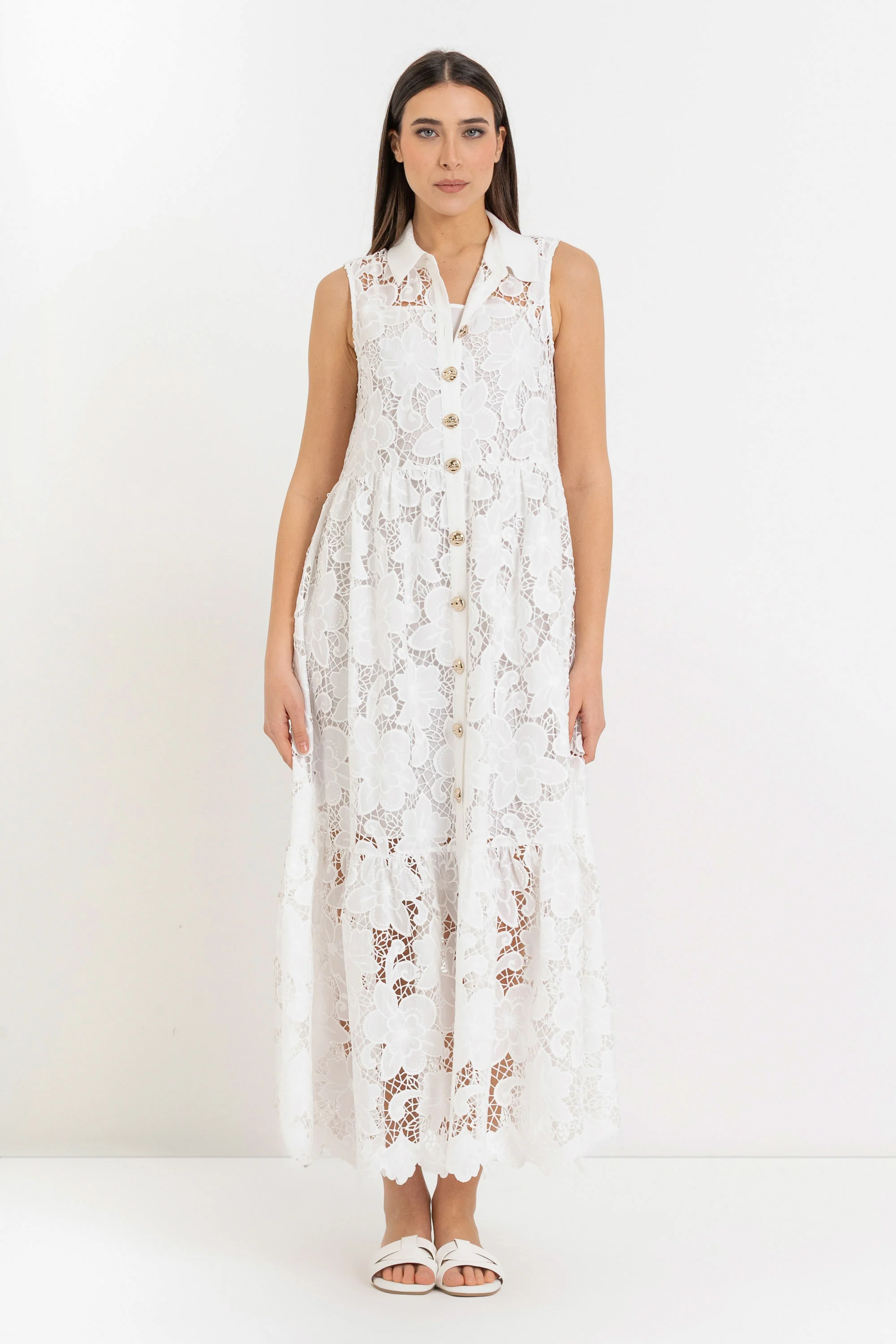 Abito chemisier maxi in pizzo - Abito KEDTOKX - Image 2