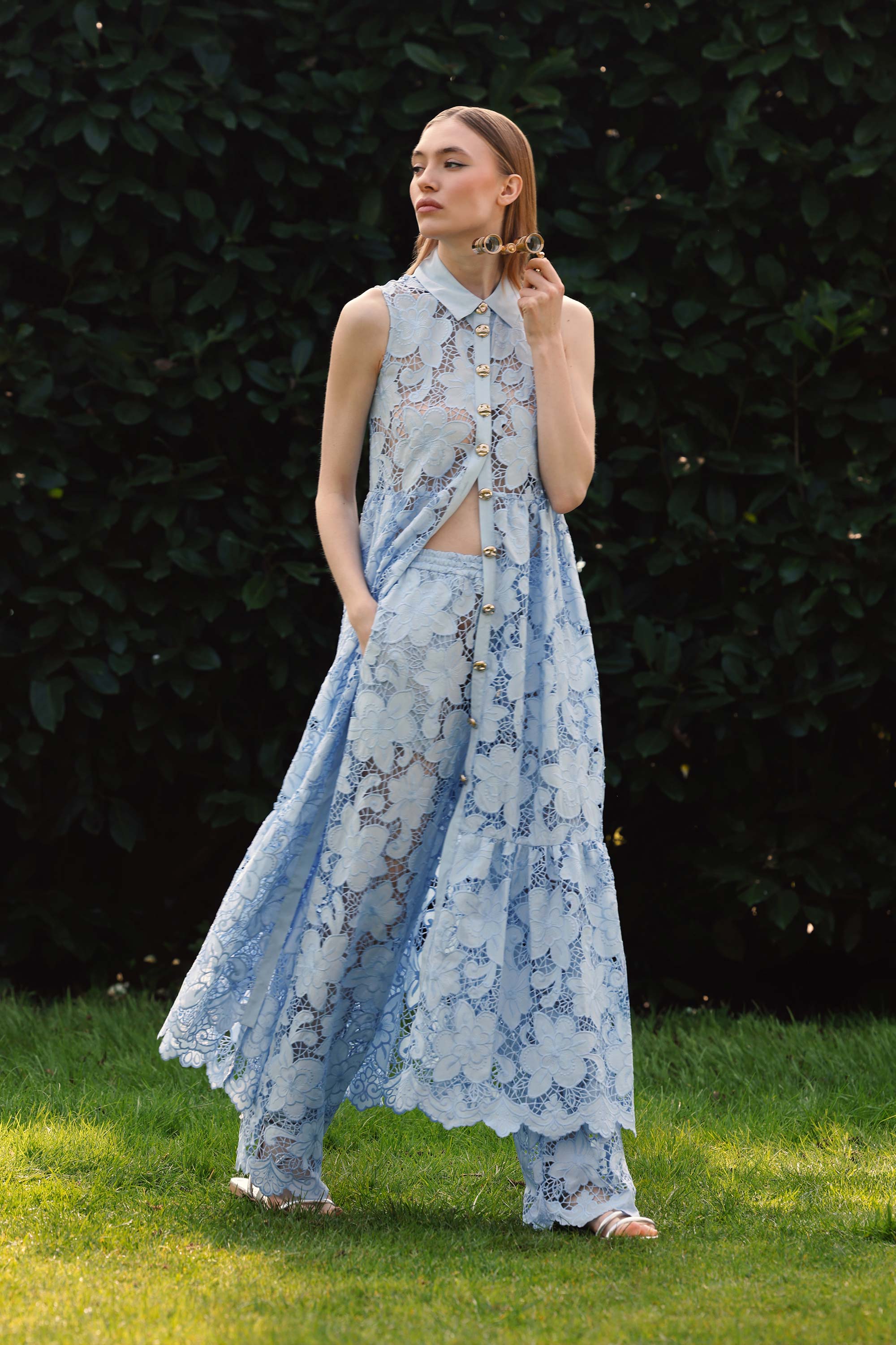 Abito chemisier maxi in pizzo - Abito KEDTOKX - Image 3
