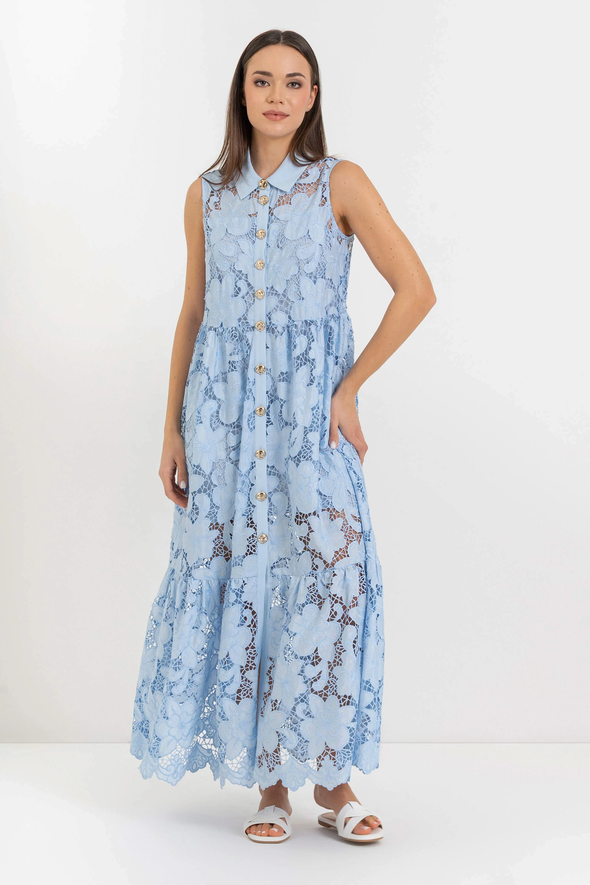 Abito chemisier maxi in pizzo - Abito KEDTOKX - Image 7