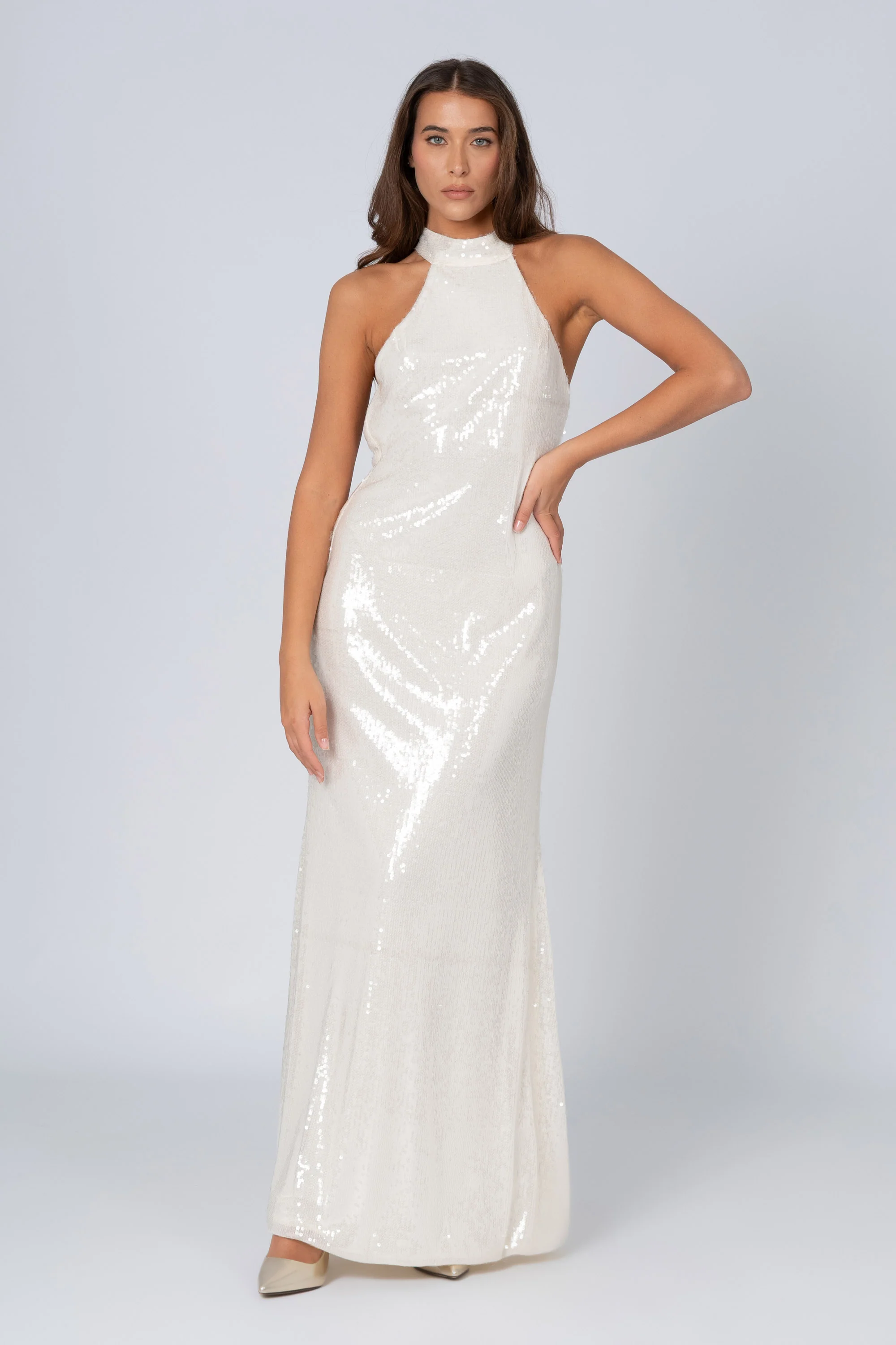 Abito lungo con paillettes - Abito SHINEX
