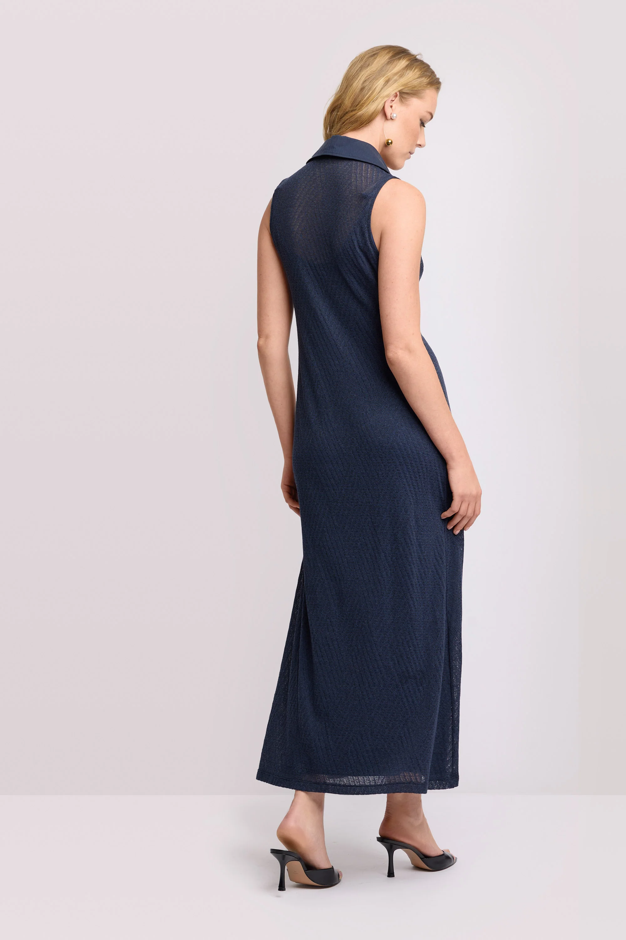 Abito in maglia con colletto classico - Abito DULCIS - Image 3