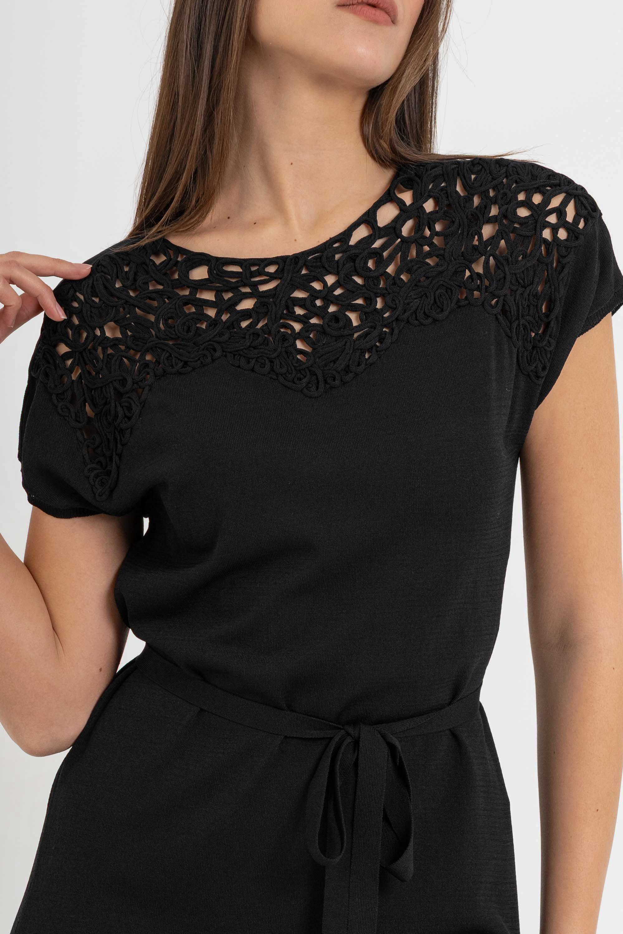 Abito in maglia con macramè - Abito EDELVESIAX - Image 3