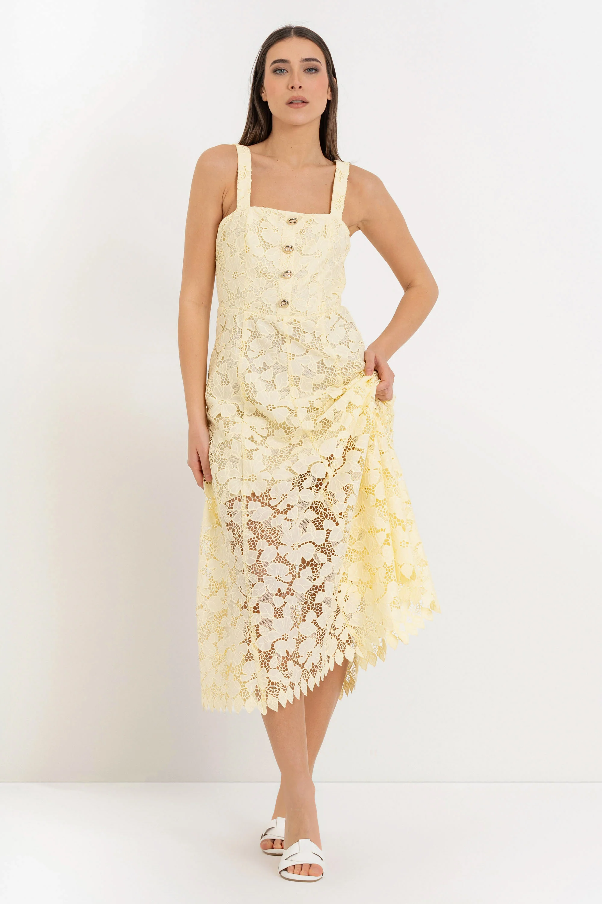 Abito midi con pizzo - Abito LENARELX - Image 4