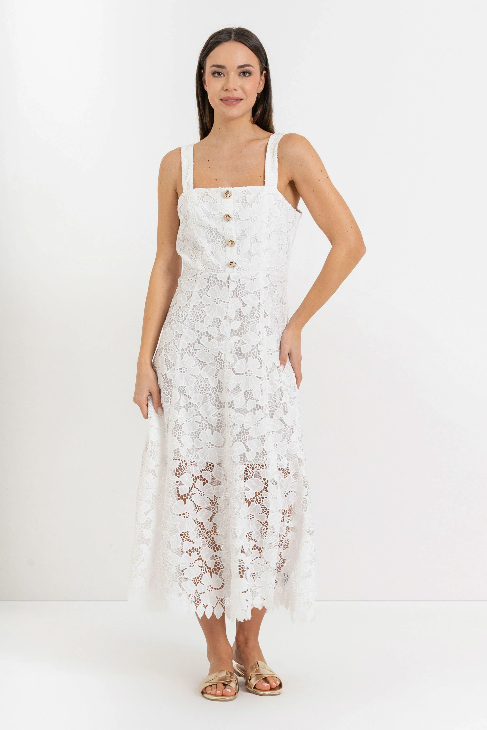 Abito midi con pizzo - Abito LENARELX - Image 7