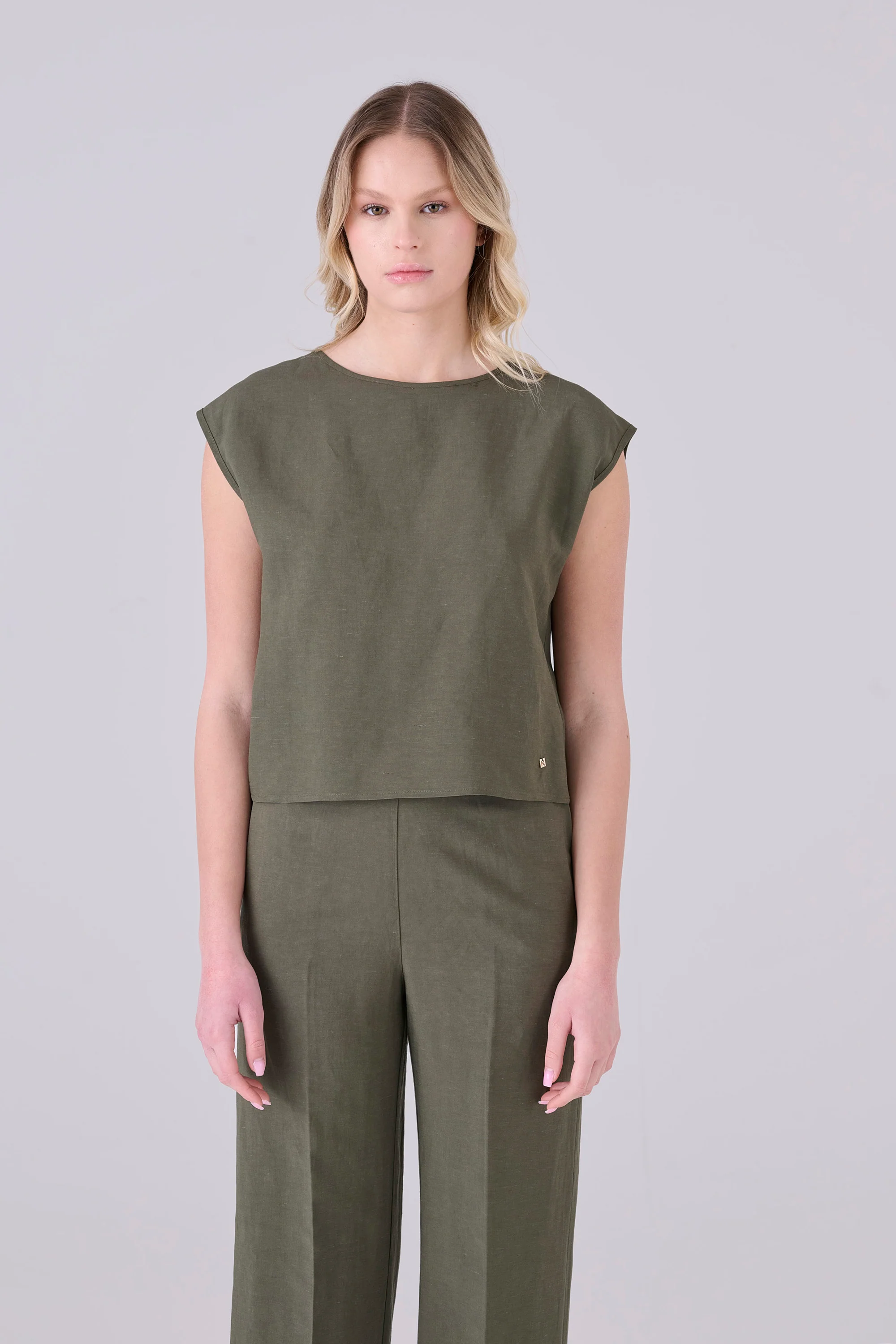 Blusa basic lino - BLUSA LEROYX