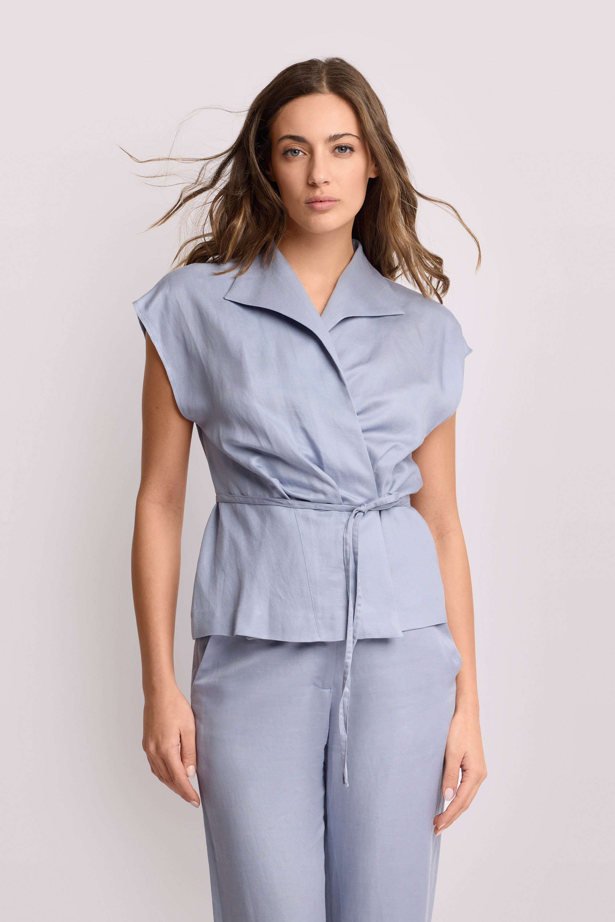 Blusa con colletto a punta - BLUSA DOMMA