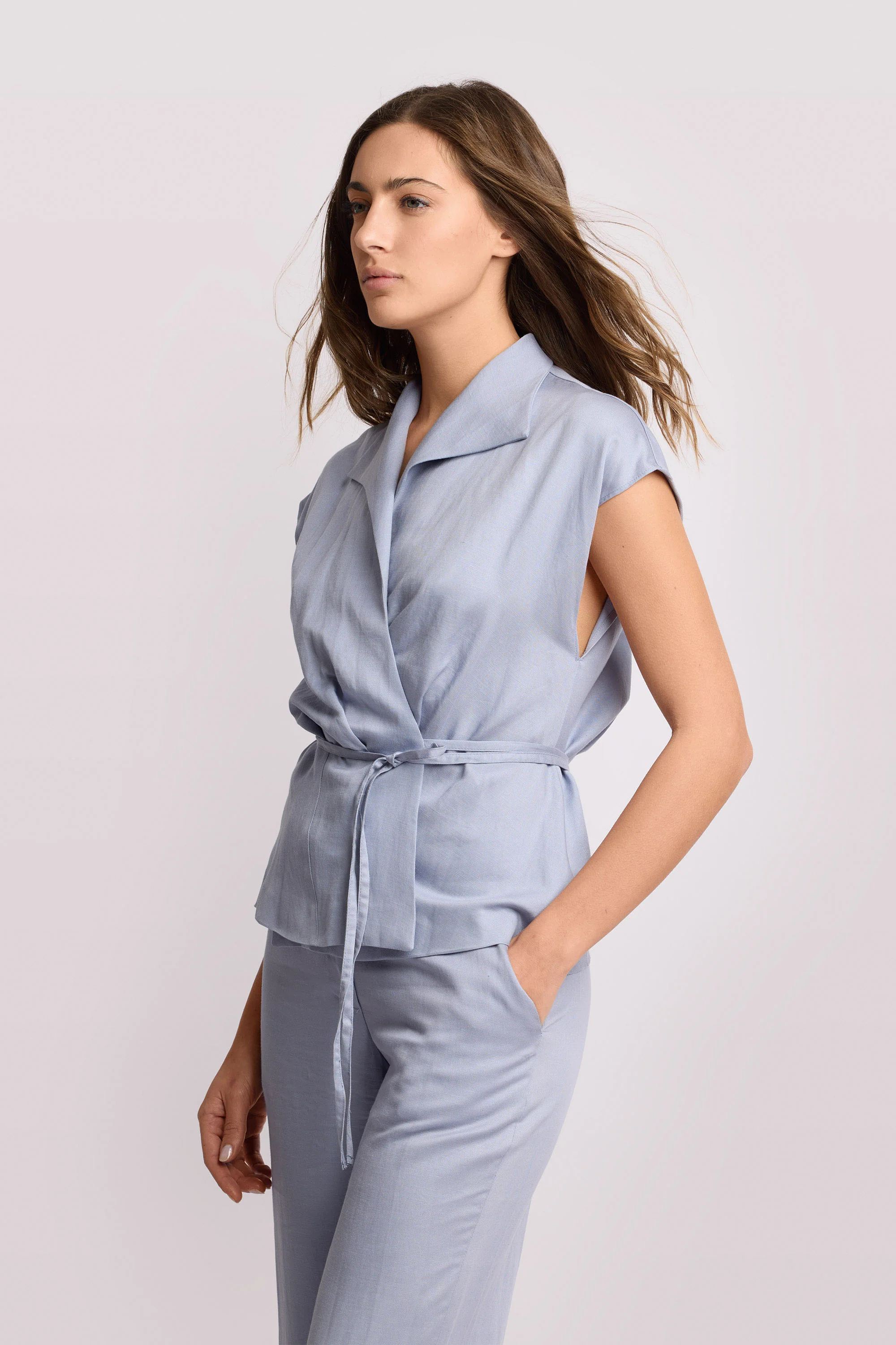 Blusa con colletto a punta - BLUSA DOMMA - Image 4