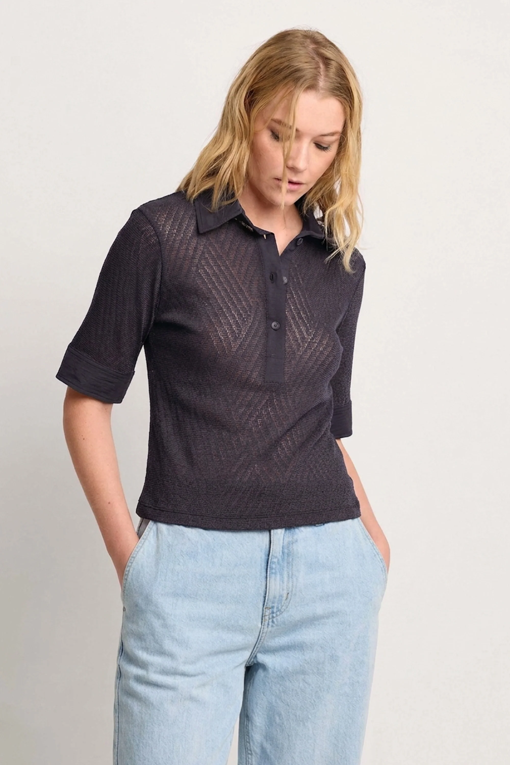 Blusa con colletto a vela - BLUSA NERINA - Image 5