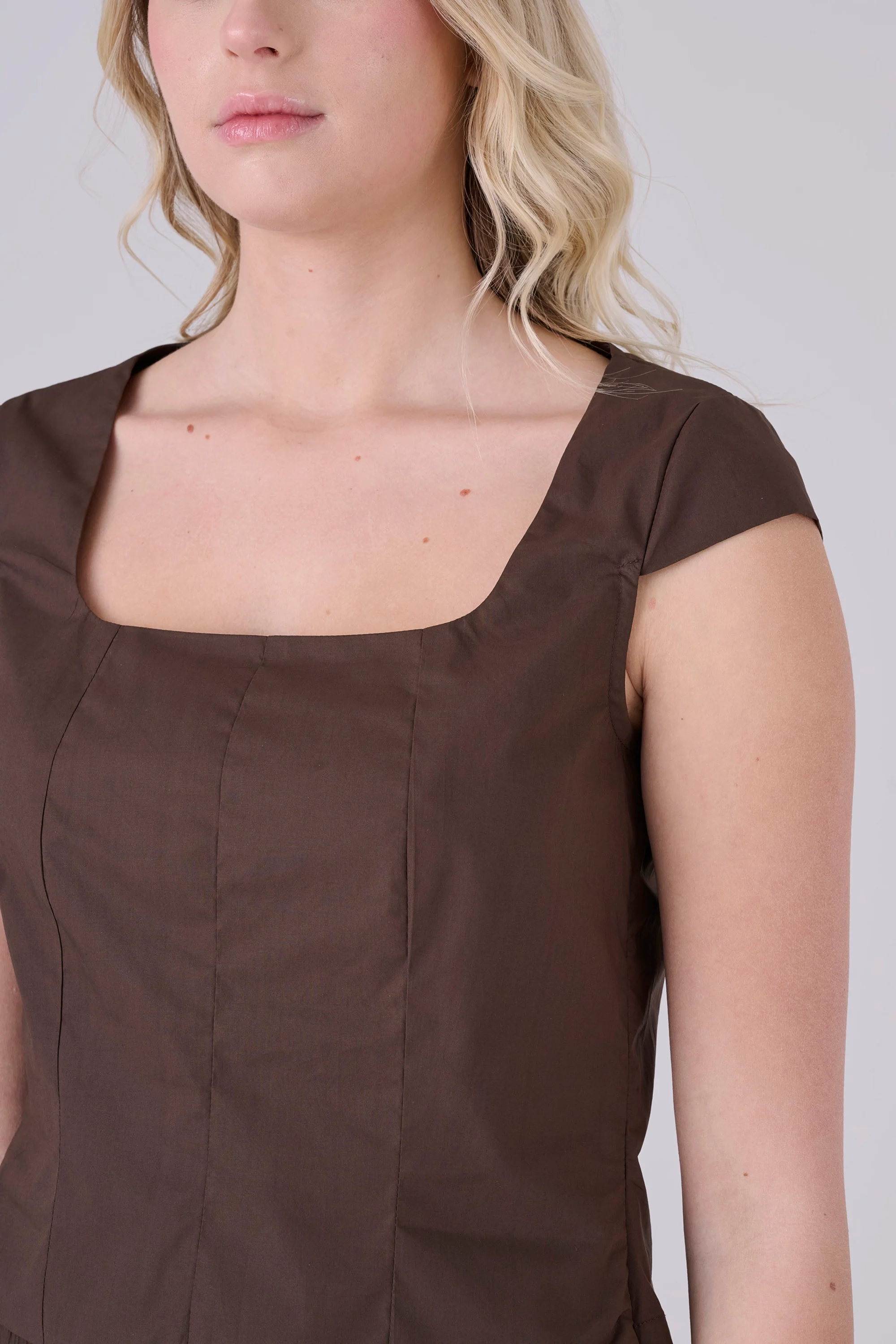 Blusa cotone scollo quadrato - BLUSA NOEMIEX - Image 3