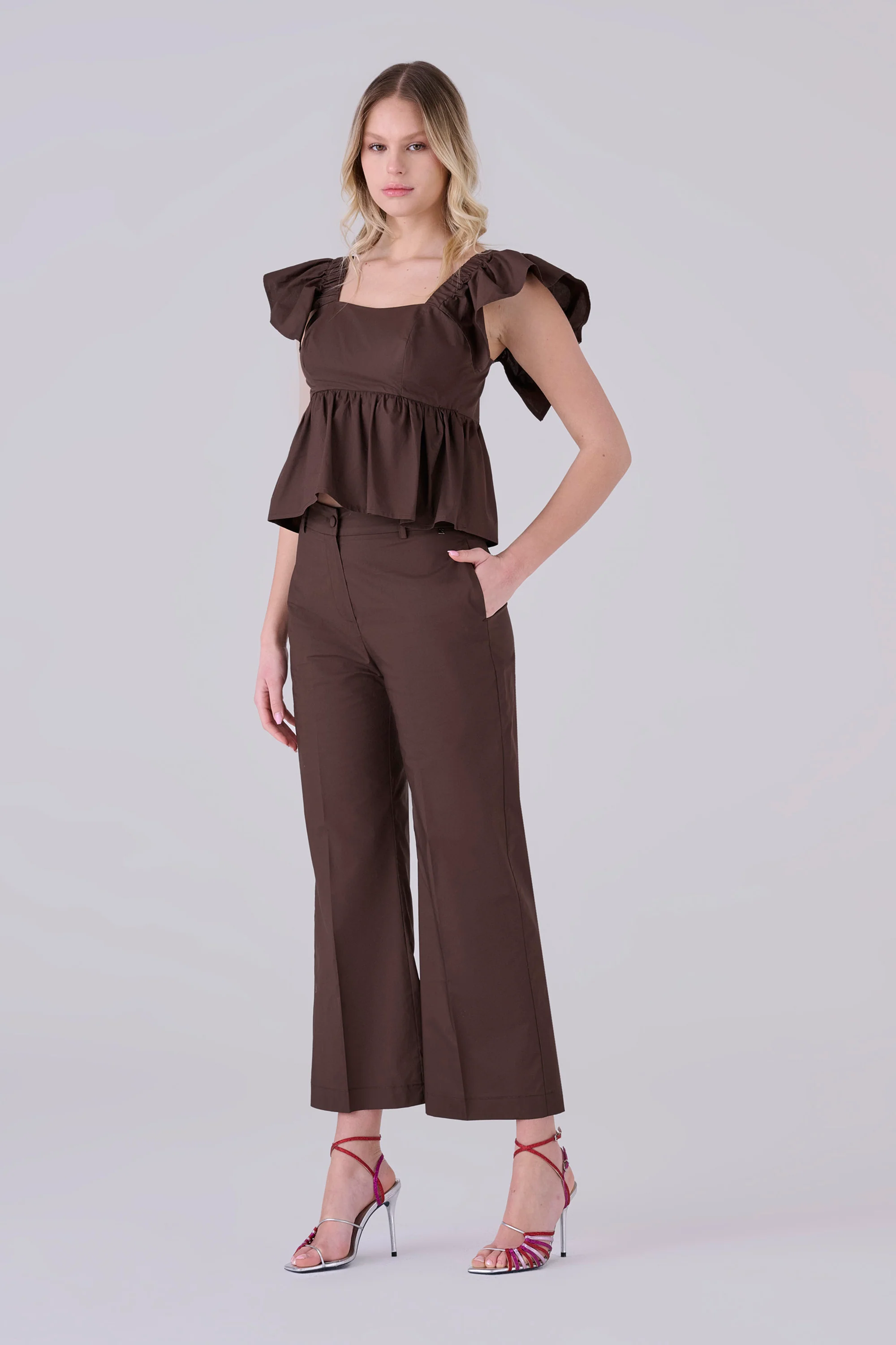 Blusa in cotone con volant - TOP PELINOX - Image 6