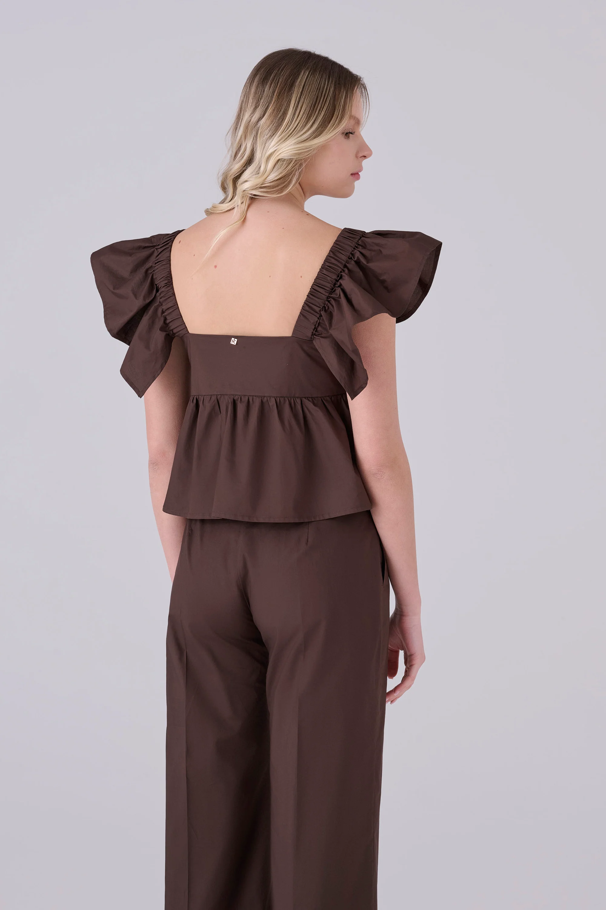 Blusa in cotone con volant - TOP PELINOX - Image 8