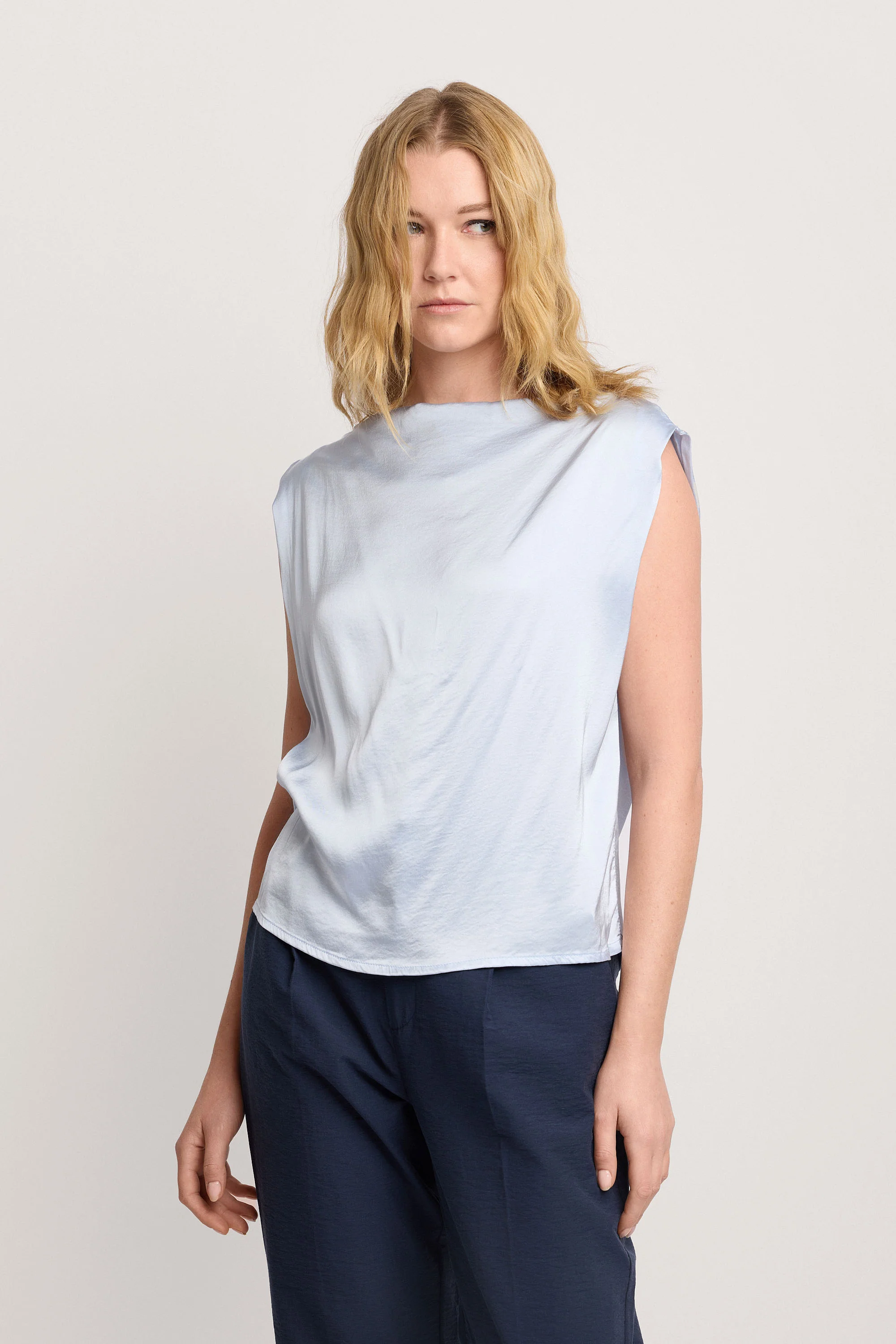 Blusa con drappeggio - BLUSA CINDEO