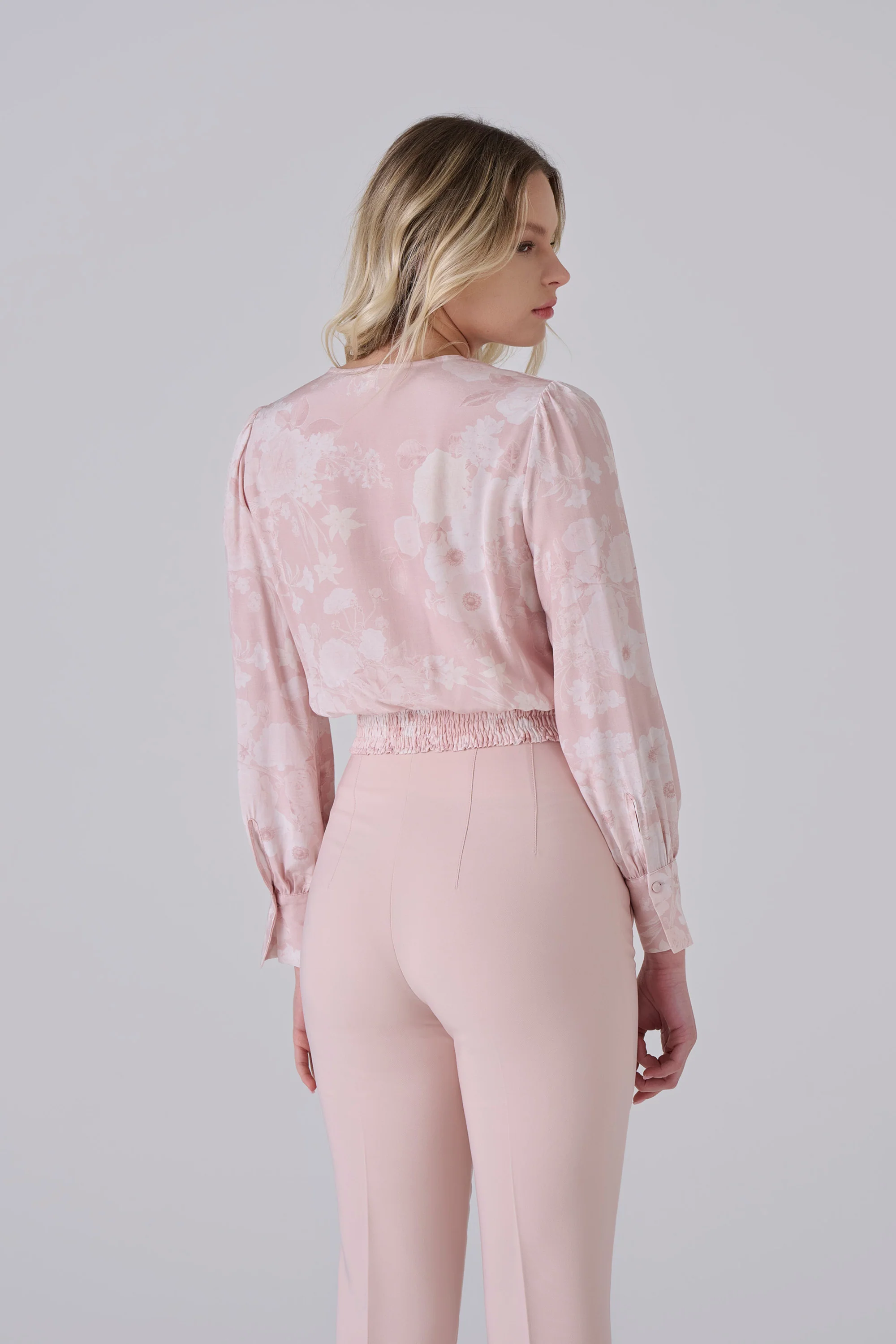 Blusa elegante scollo a V - BLUSA A FANTASIA FLORISX - Image 4