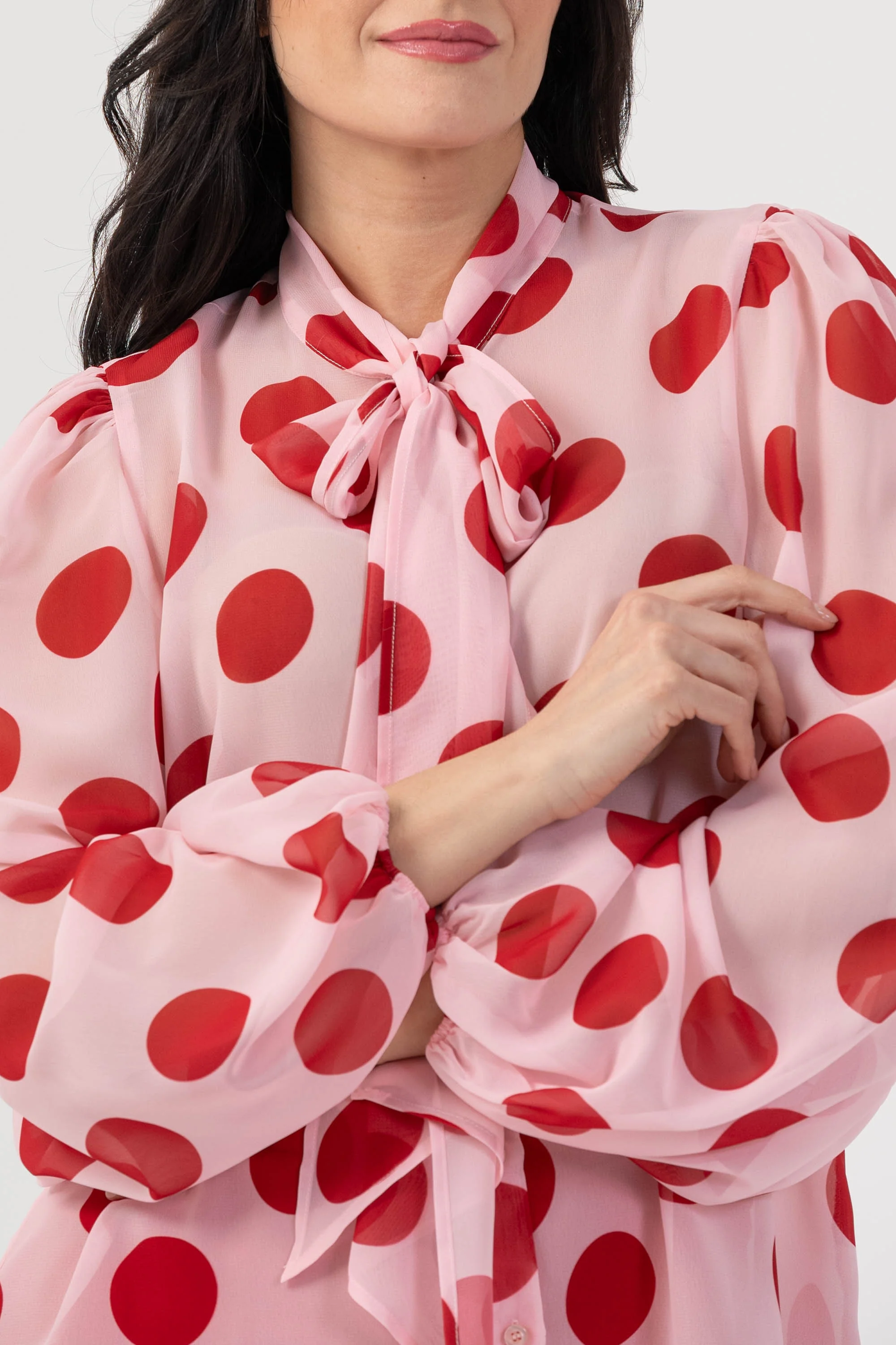 Blusa fantasia con fiocco - BLUSA A POIS PUAIX - Image 3