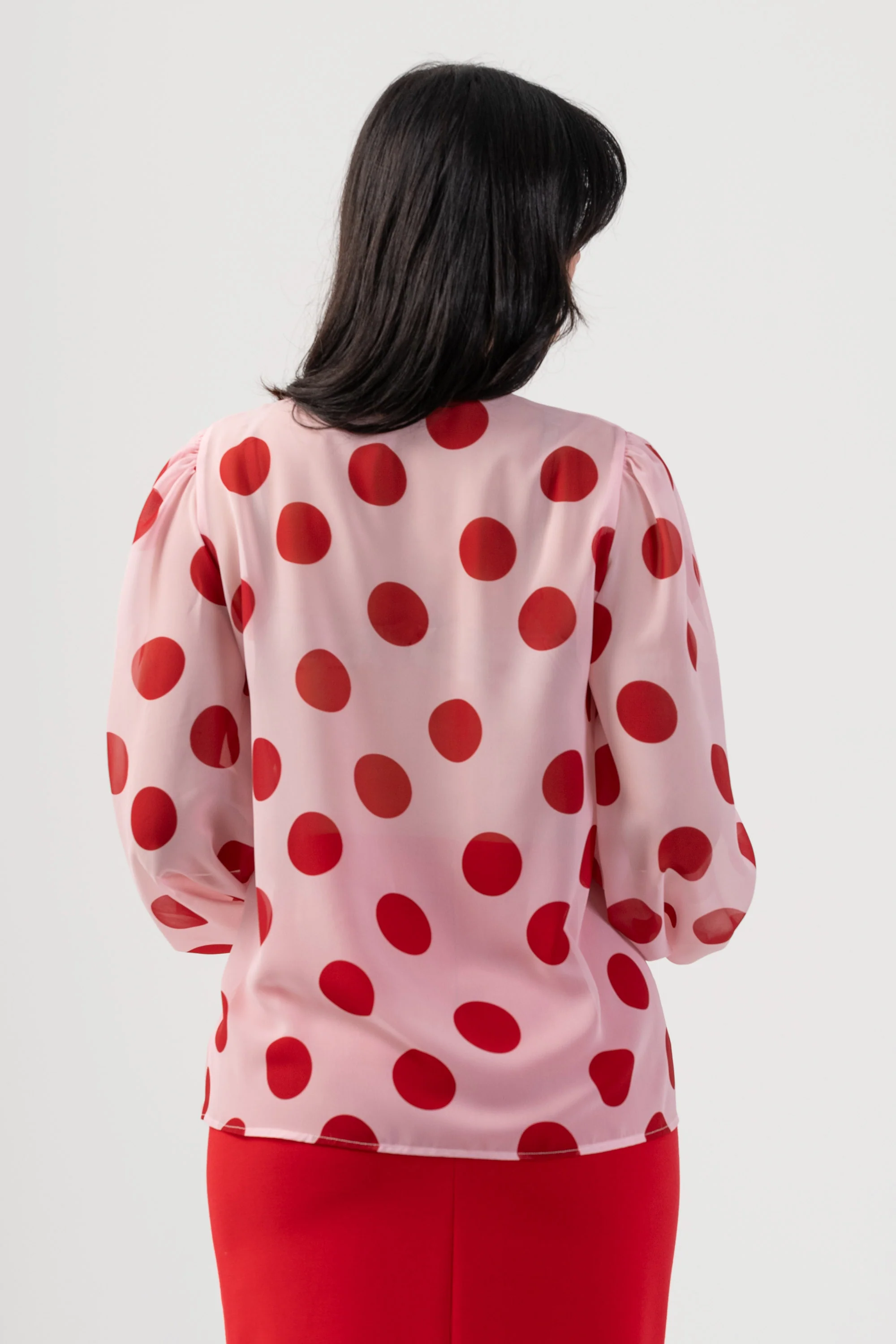 Blusa fantasia con fiocco - BLUSA A POIS PUAIX - Image 4