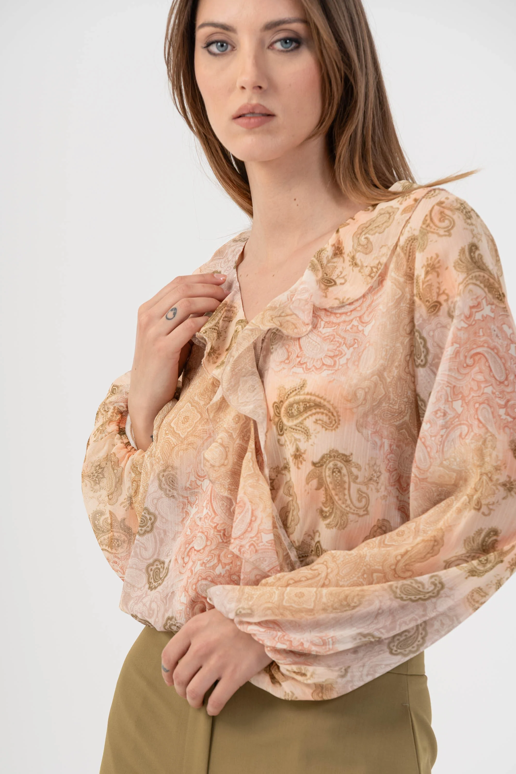 Blusa in fantasia paisley - BLUSA A FANTASIA PISYX - Image 3