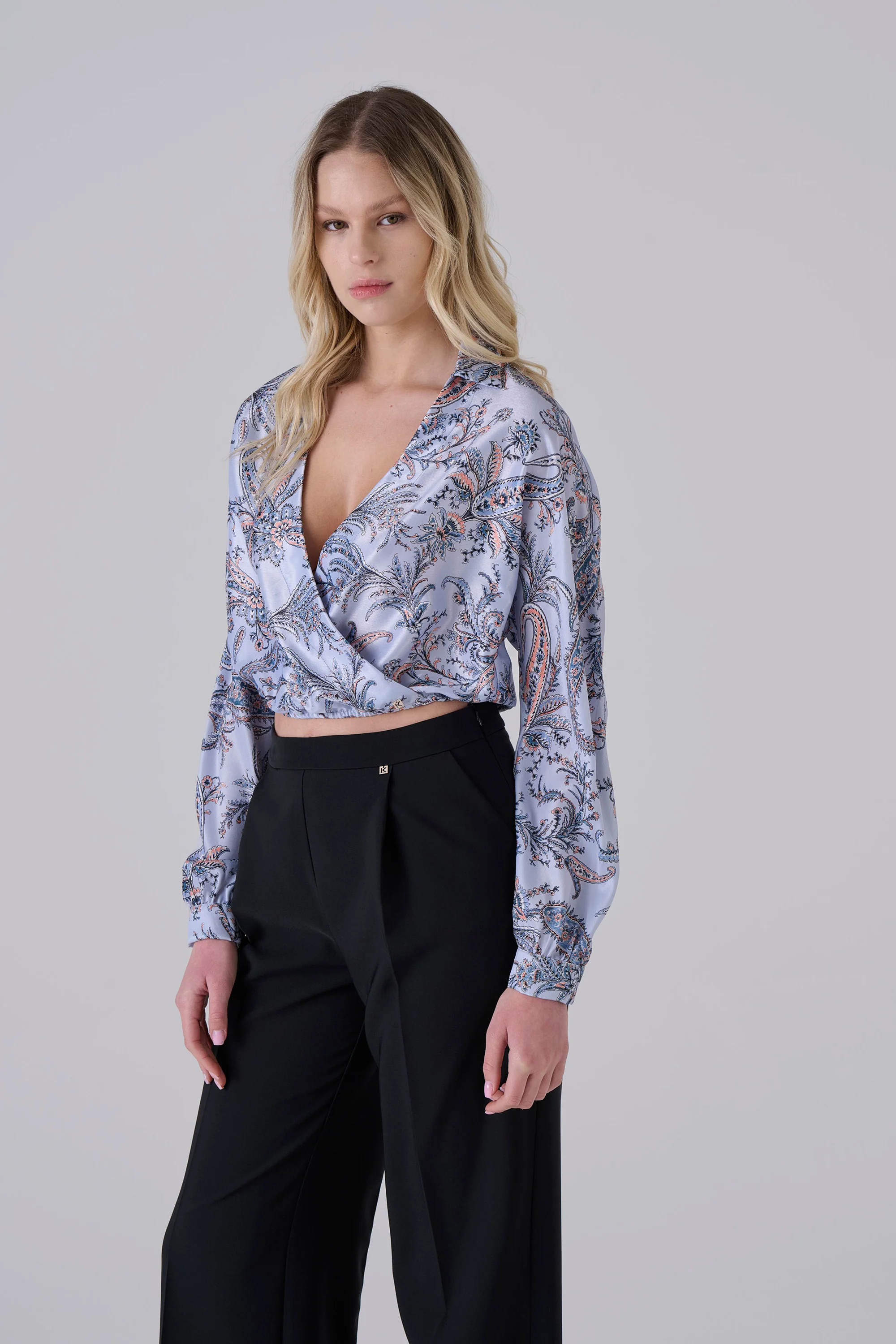 Blusa fantasia a portafoglio - BLUSA A FANTASIA ANTUSAX