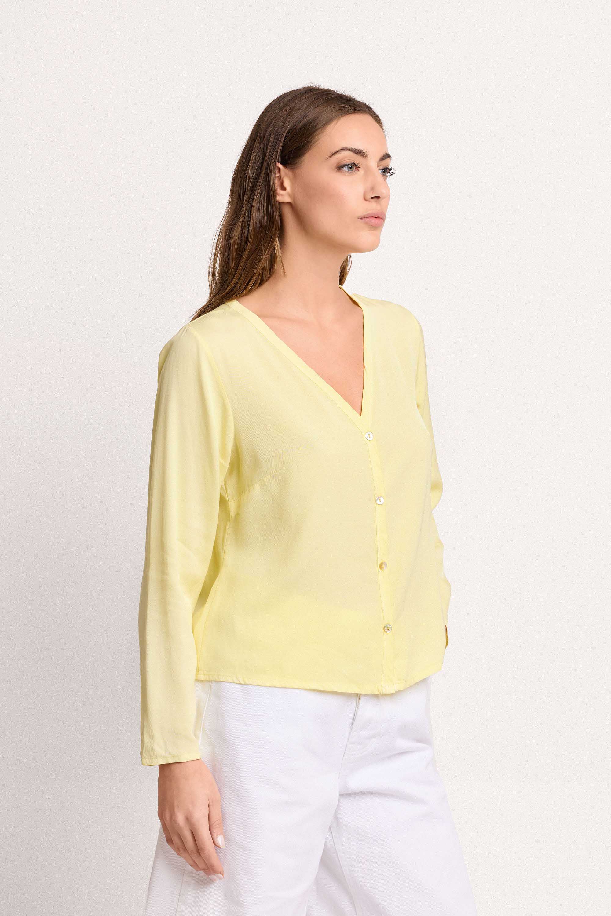 Blusa fluida scollo a V - CAMICIA LARUANDA - Image 4
