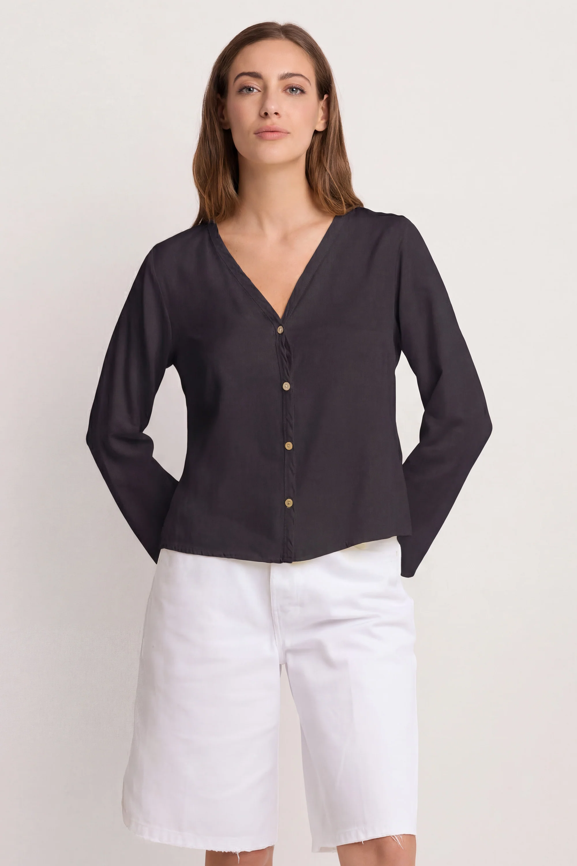 Blusa fluida scollo a V - CAMICIA LARUANDA - Image 5