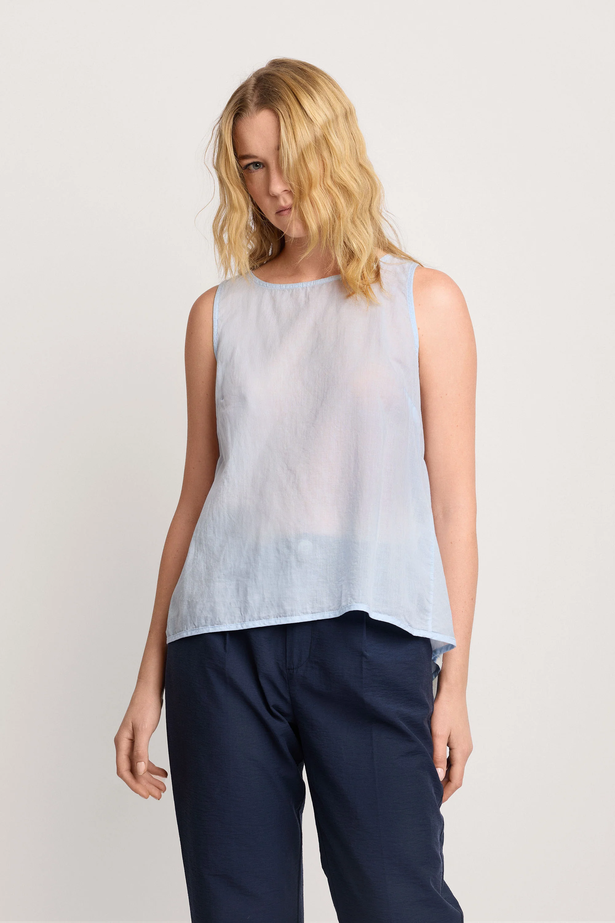 Blusa con fondo asimmetrico - BLUSA GAUDENZY