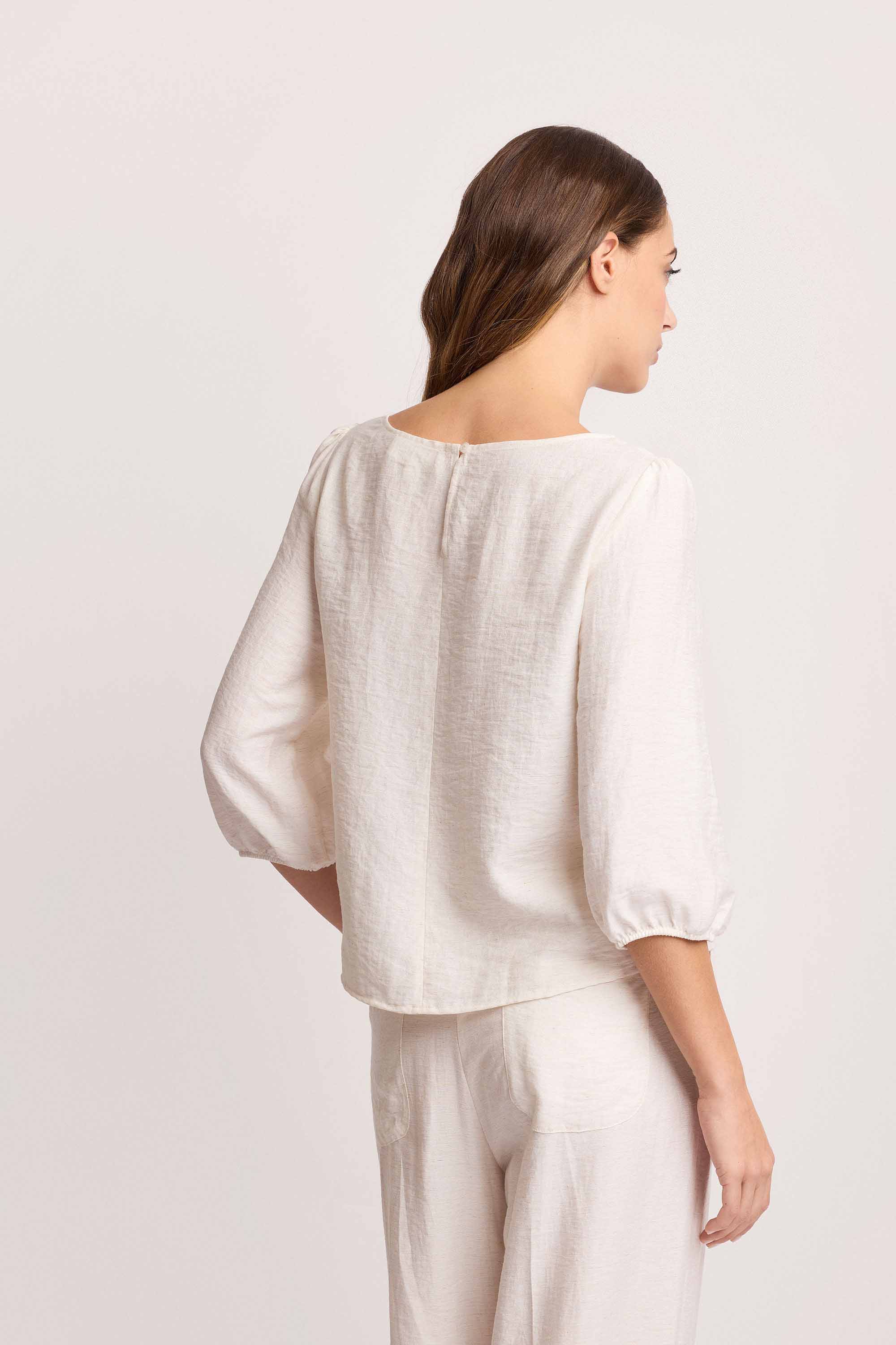 Blusa con maniche a tre quarti - Blusa CLEANDRO - Image 3