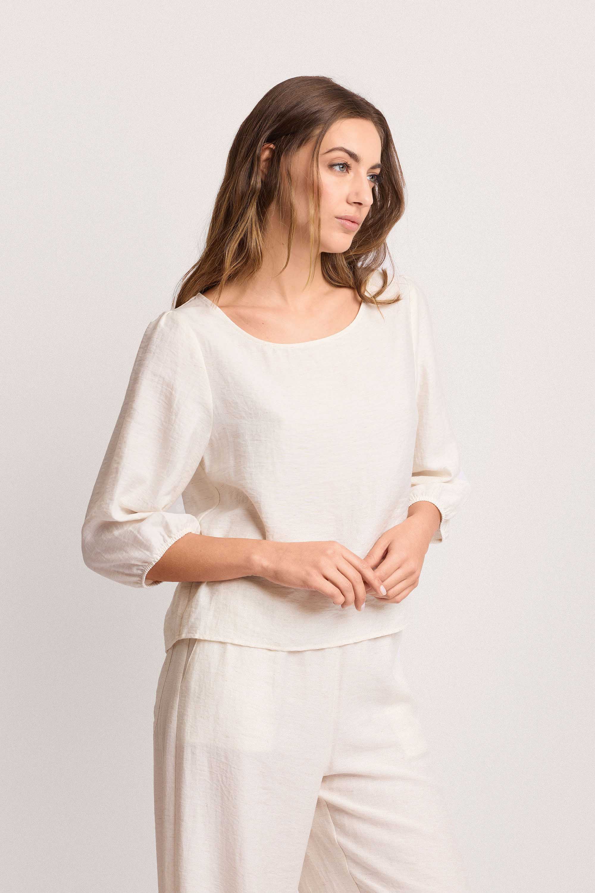 Blusa con maniche a tre quarti - Blusa CLEANDRO - Image 4