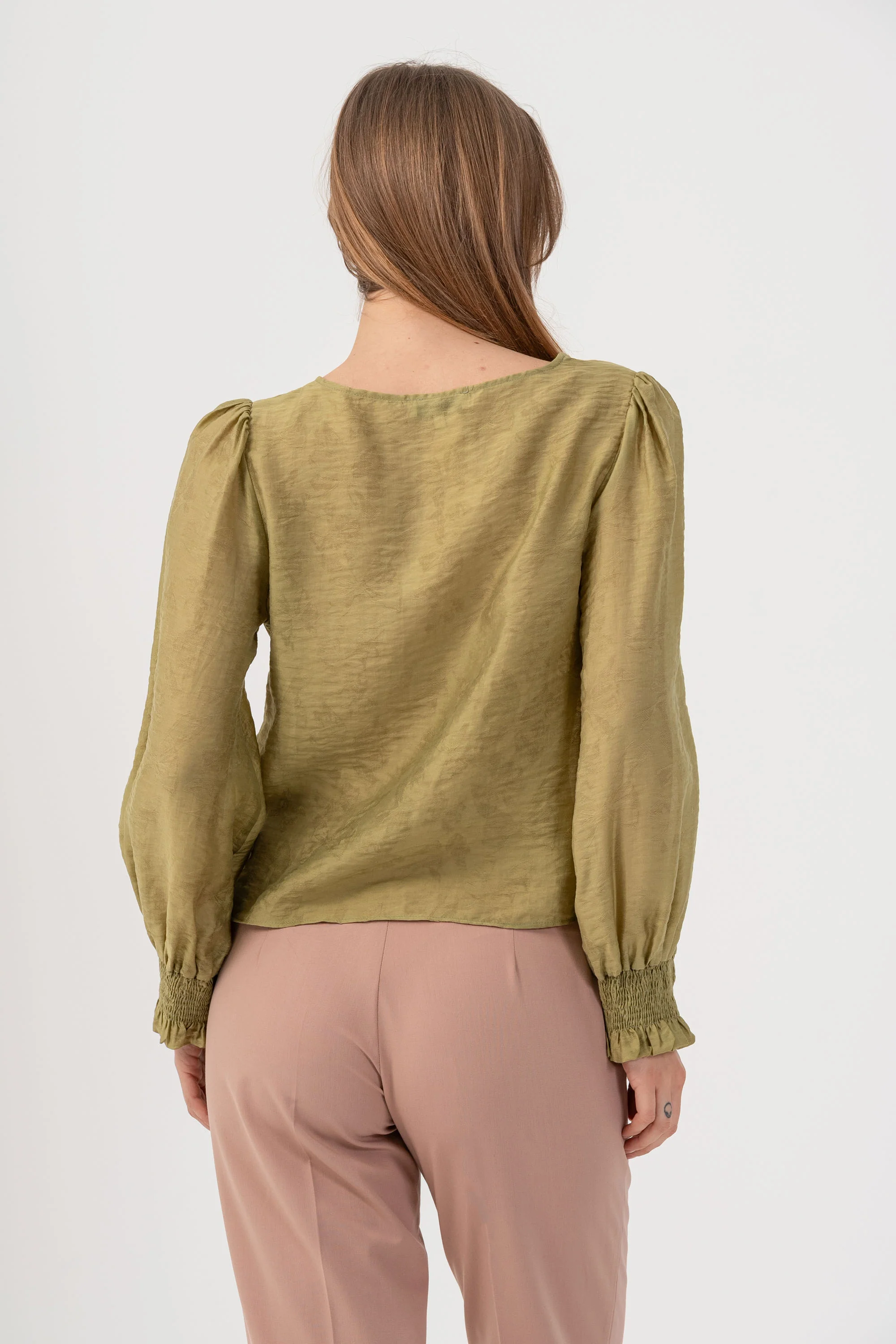 Blusa con polsini smock - BLUSA FICOX - Image 4