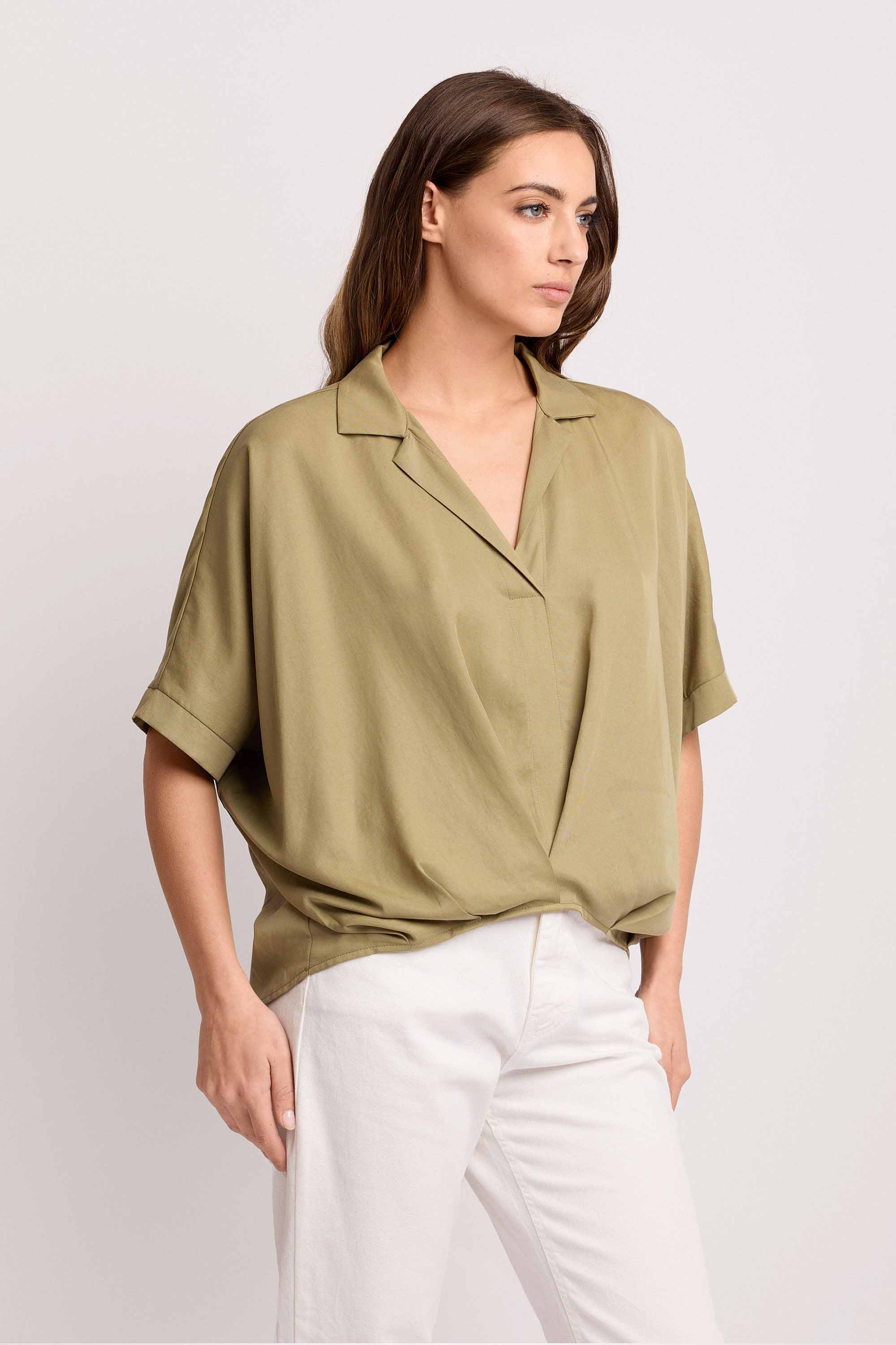 Blusa a portafoglio - BLUSA BASILIDE - Image 4