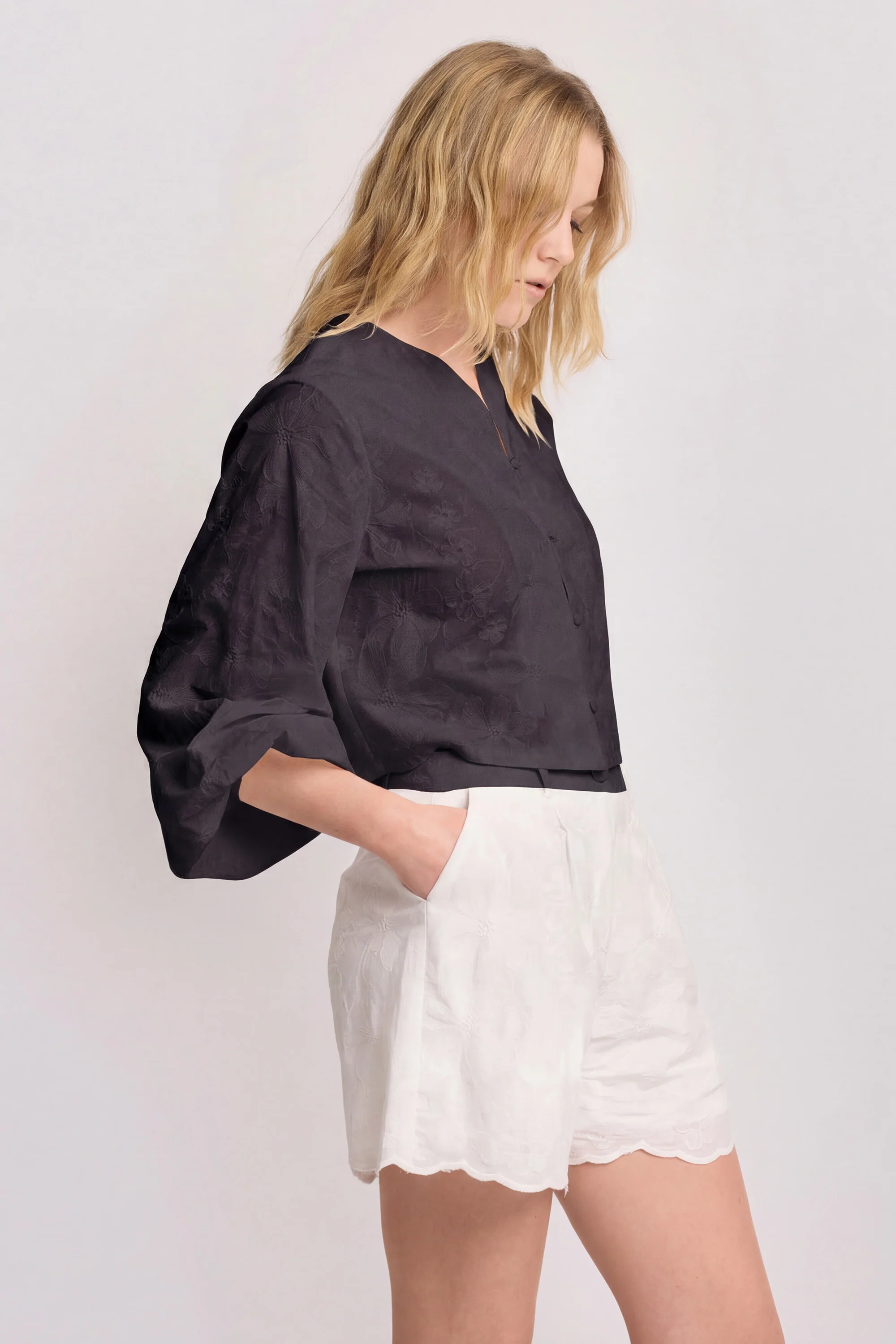 Blusa ricamata in puro cotone - BLUSA NORGE - Image 5