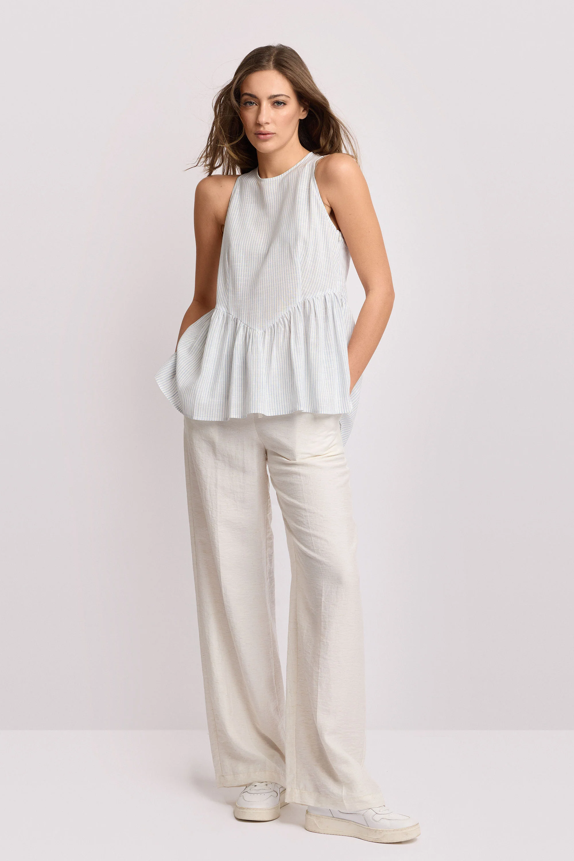 Blusa smanicata linea svasata - Top ROBILARA - Image 2