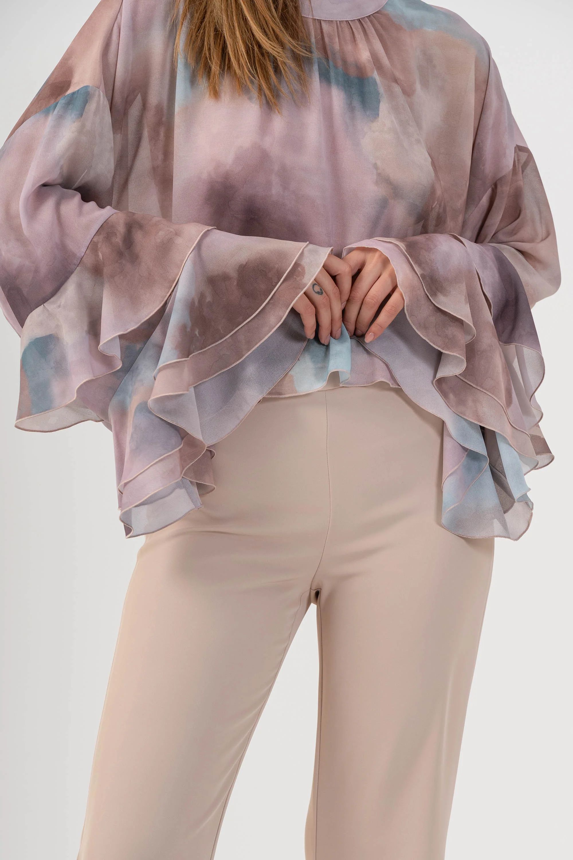Blusa velata con volant - BLUSA A FANTASIA GRALILLX - Image 7