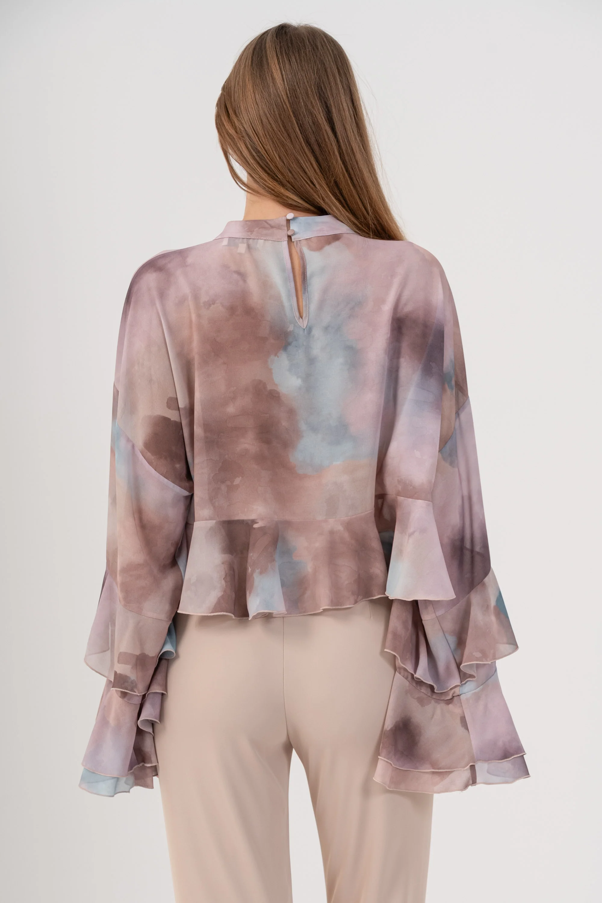 Blusa velata con volant - BLUSA A FANTASIA GRALILLX - Image 8