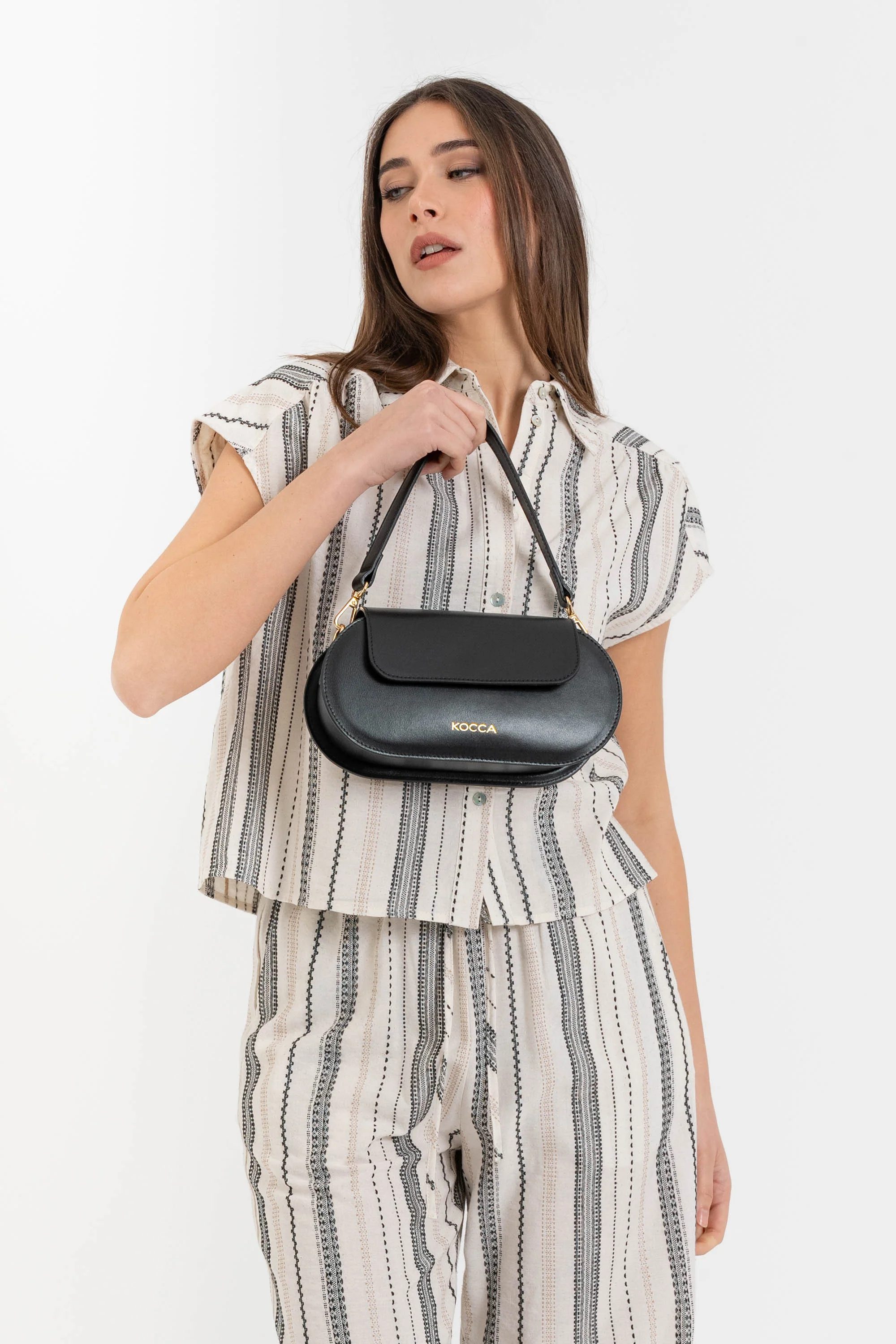 Borsa baguette elegante con tracolla - Borsa OVALX - Image 3