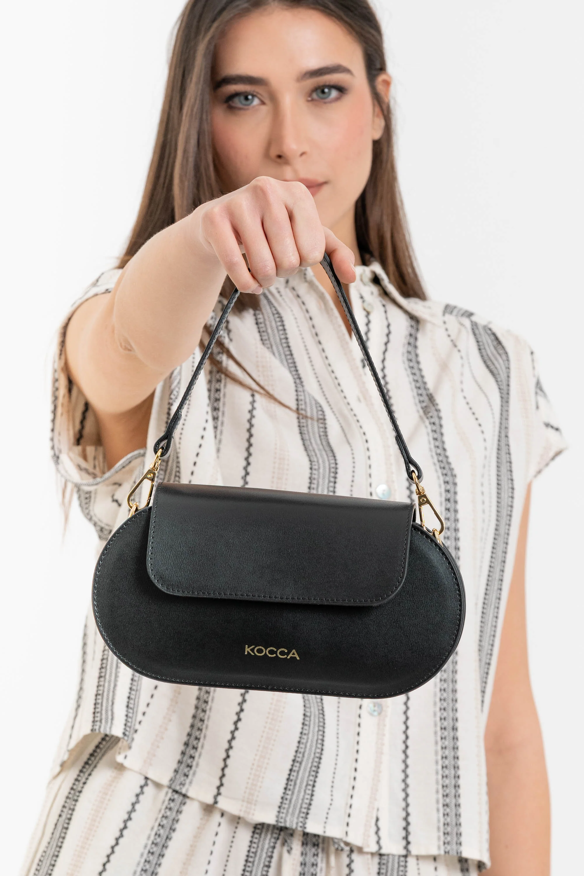 Borsa baguette elegante con tracolla - Borsa OVALX - Image 5