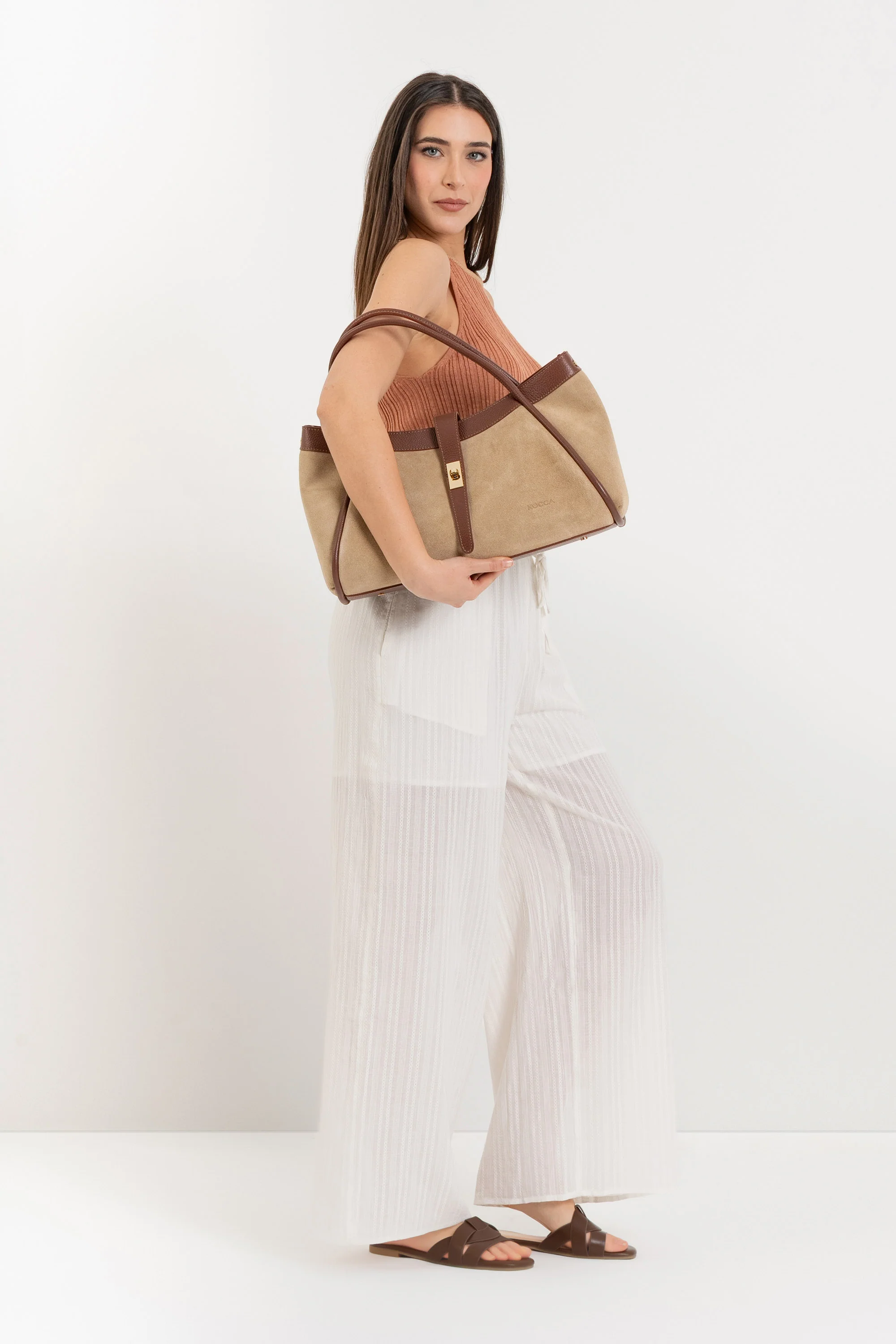 Borsa a mano capiente in suede - Borsa BAGX - Image 3