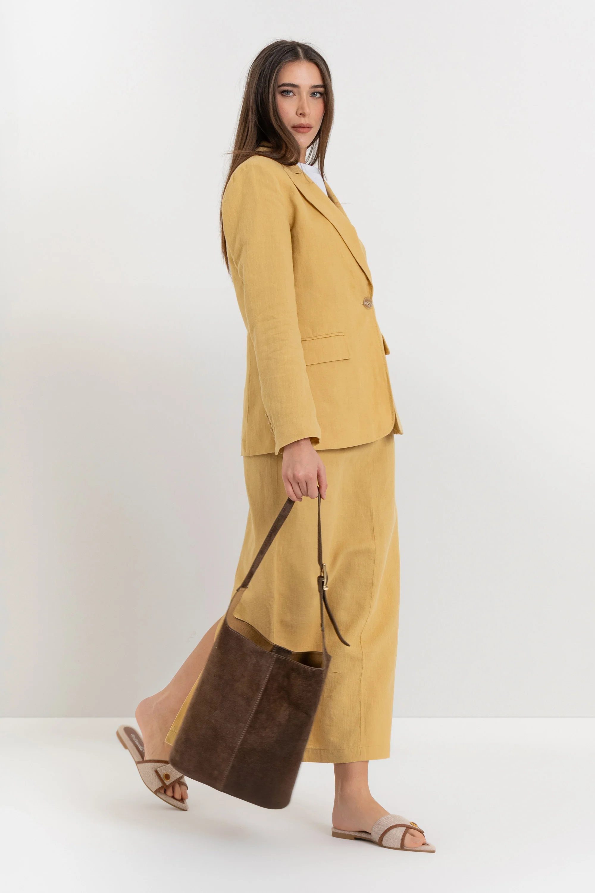 Borsa shopping in pelle scamosciata - Borsa SECCHIOX - Image 3