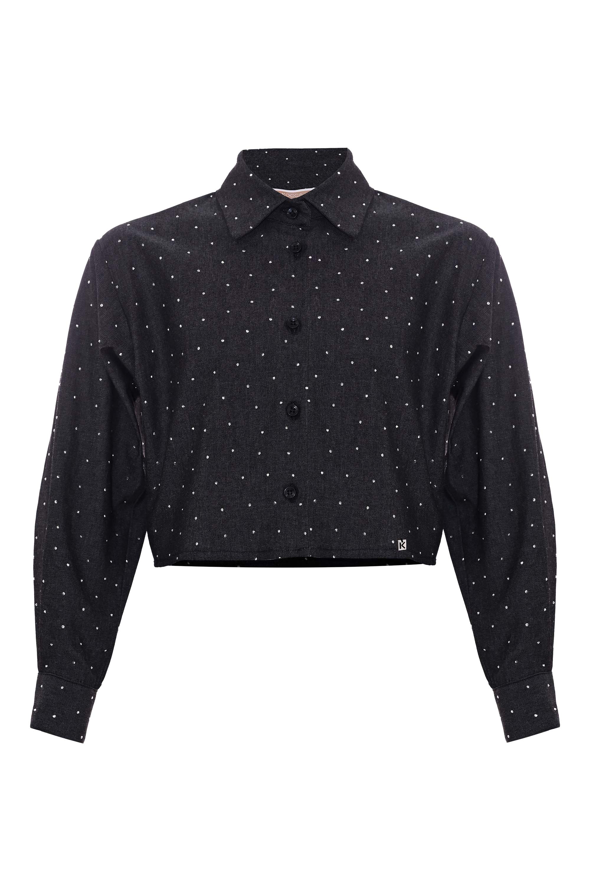 Camicia corta nera da ragazza - Camicia NATASHA