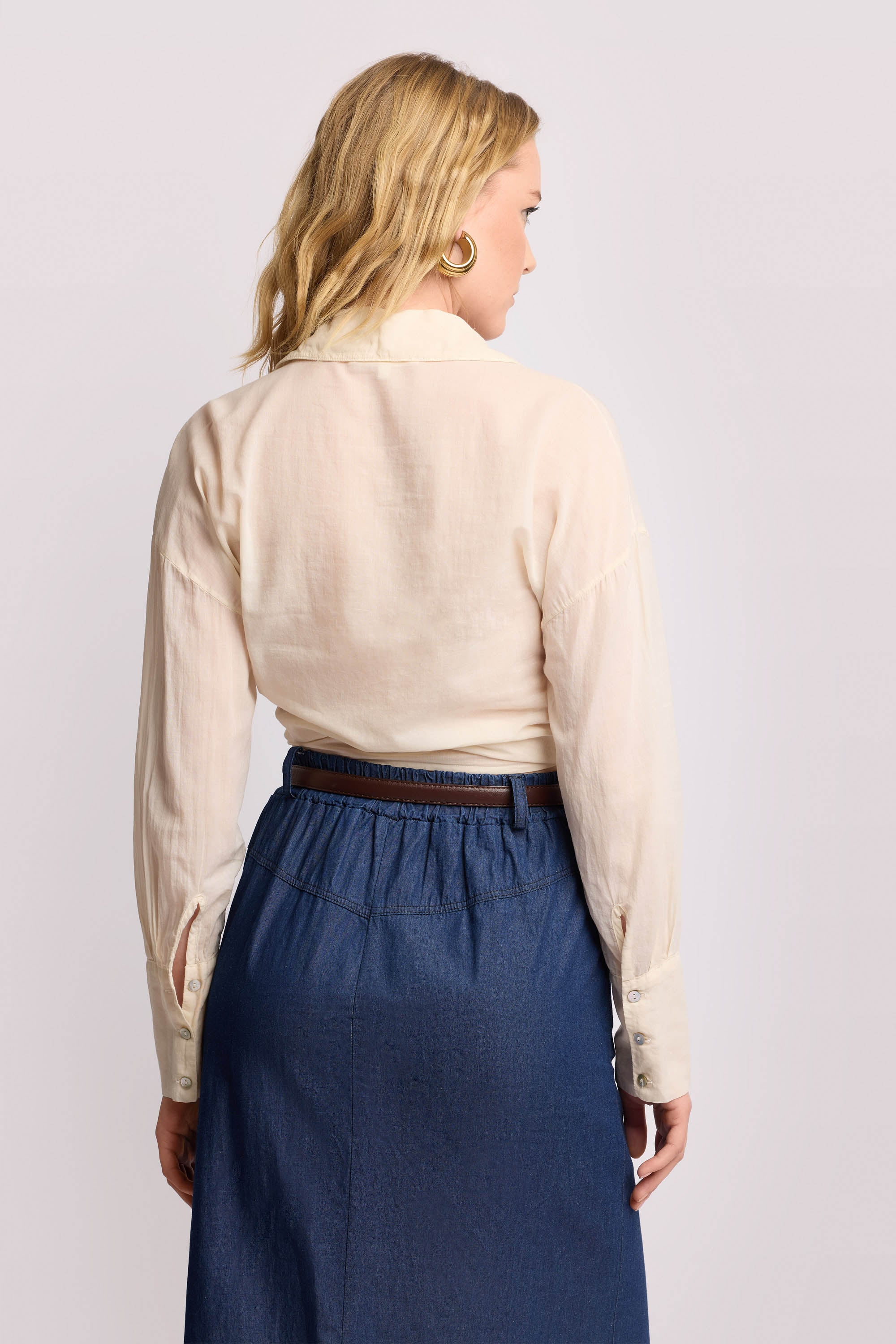 Camicia in cotone con nodo - CAMICIA OFELIA - Image 3