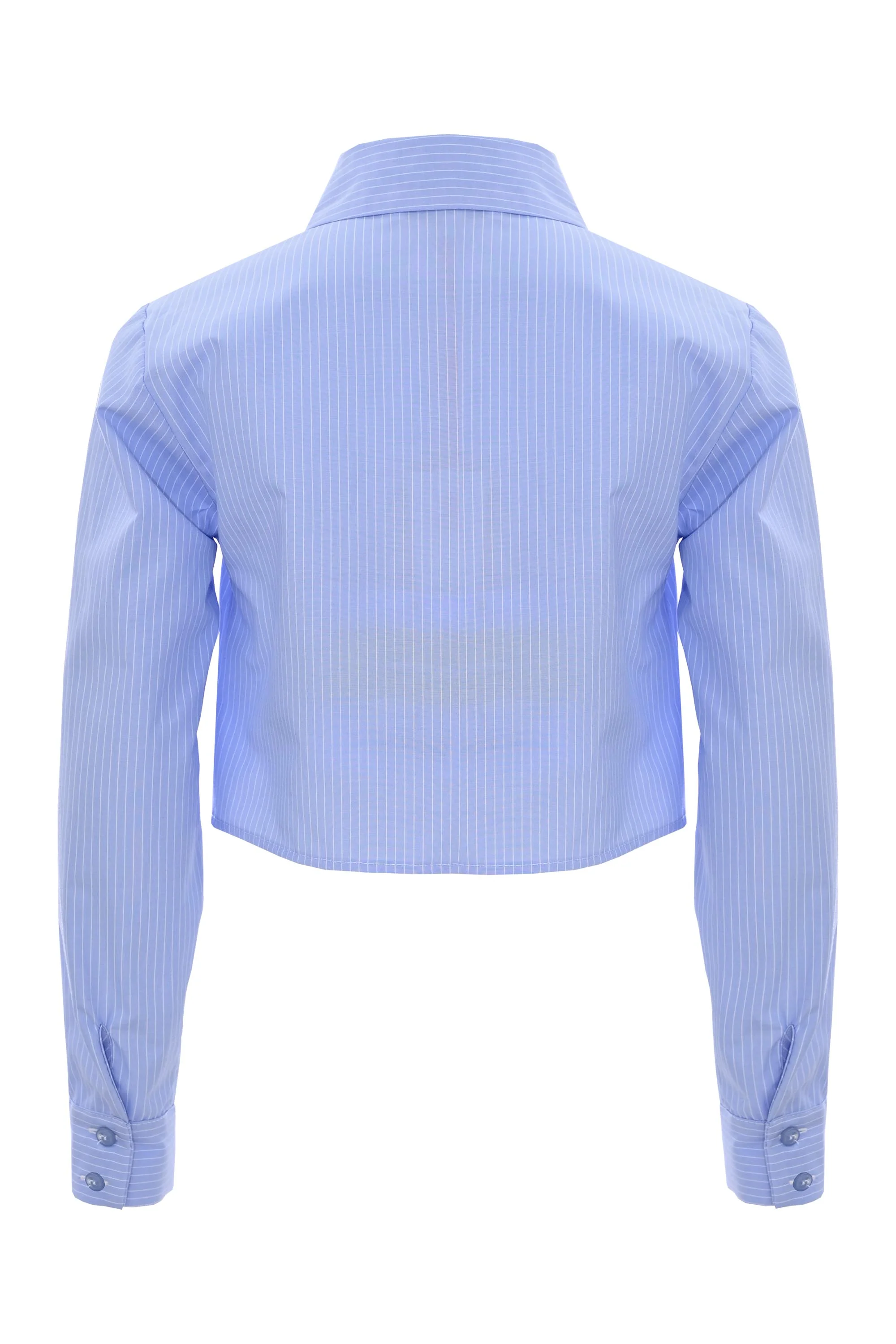 Camicia cropped fantasia a righe - CAMICIA YANNIS - Image 2