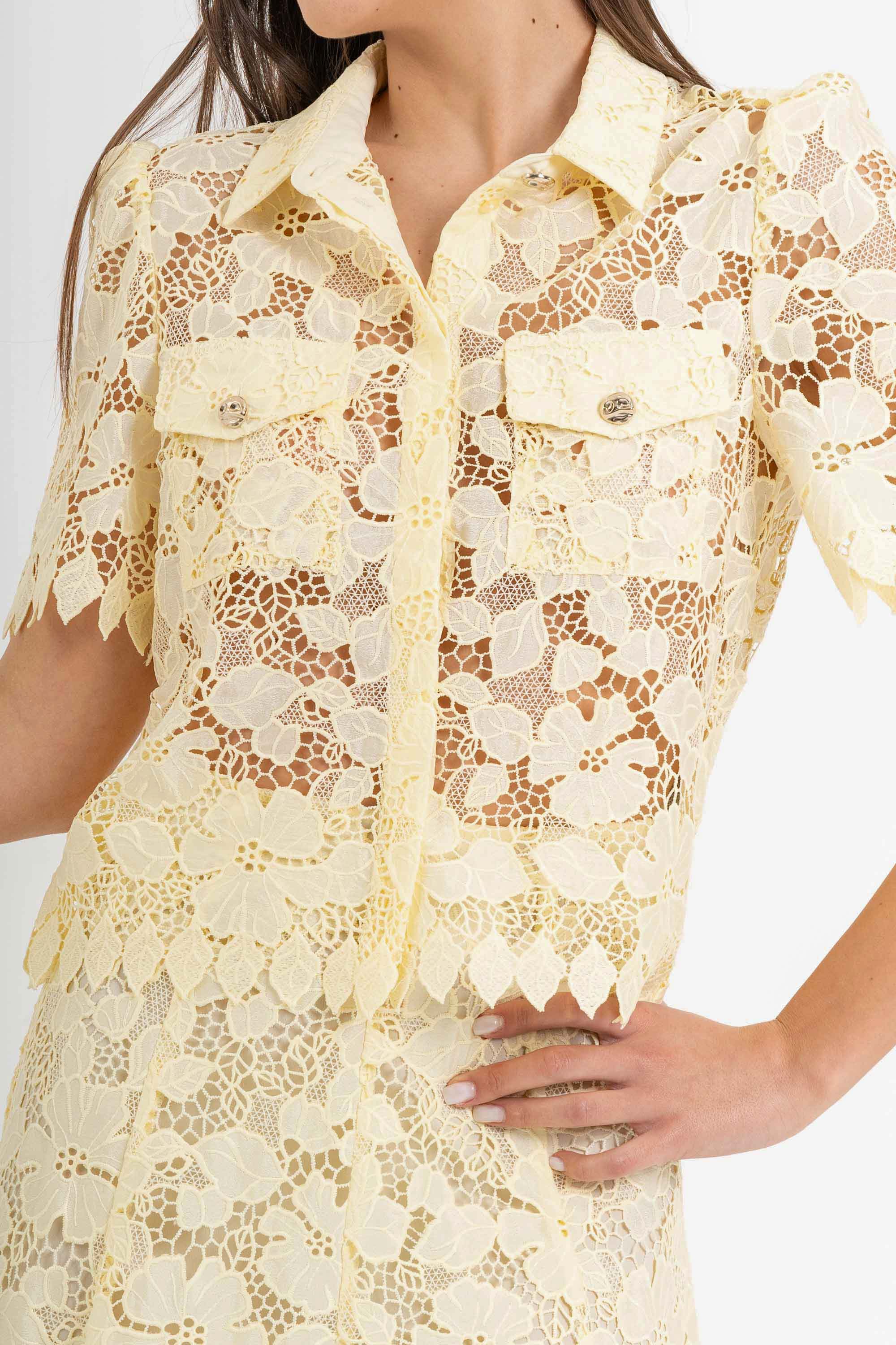 Camicia cropped pizzo - Camicia LATHINX