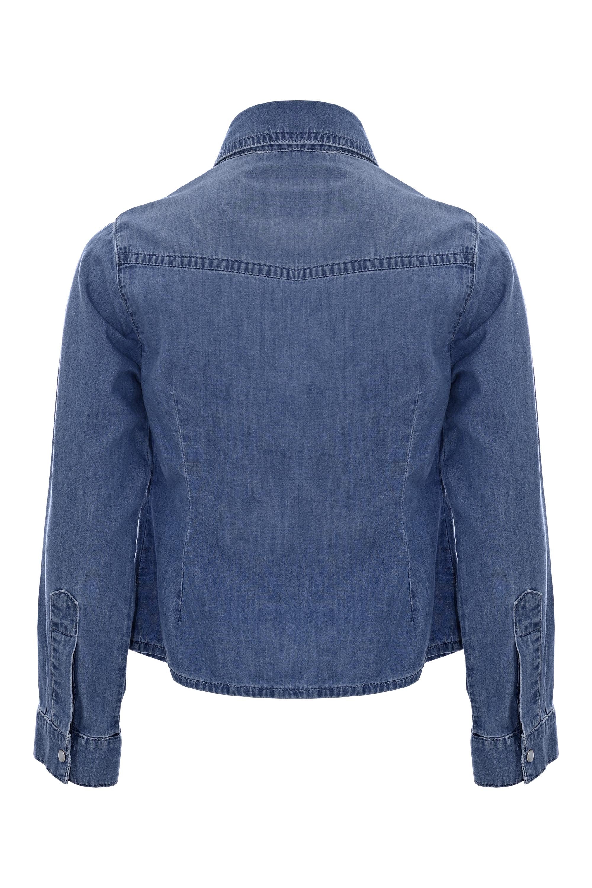 Camicia in denim con bottoni effetto madreperla - CAMICIA DENIM URSULY - Image 2