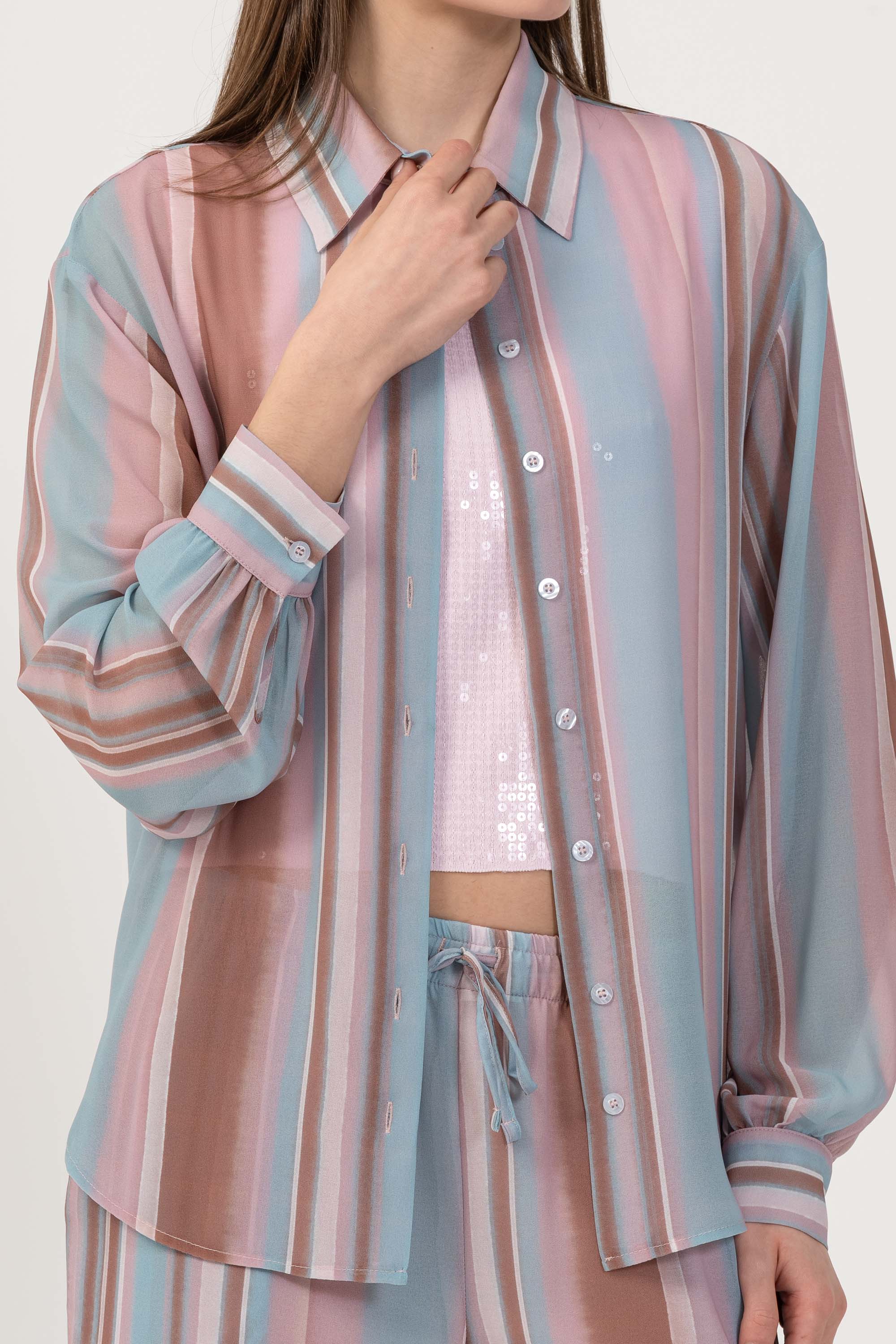 Camicia in fantasia a righe - CAMICIA A RIGHE ERBERX - Image 3