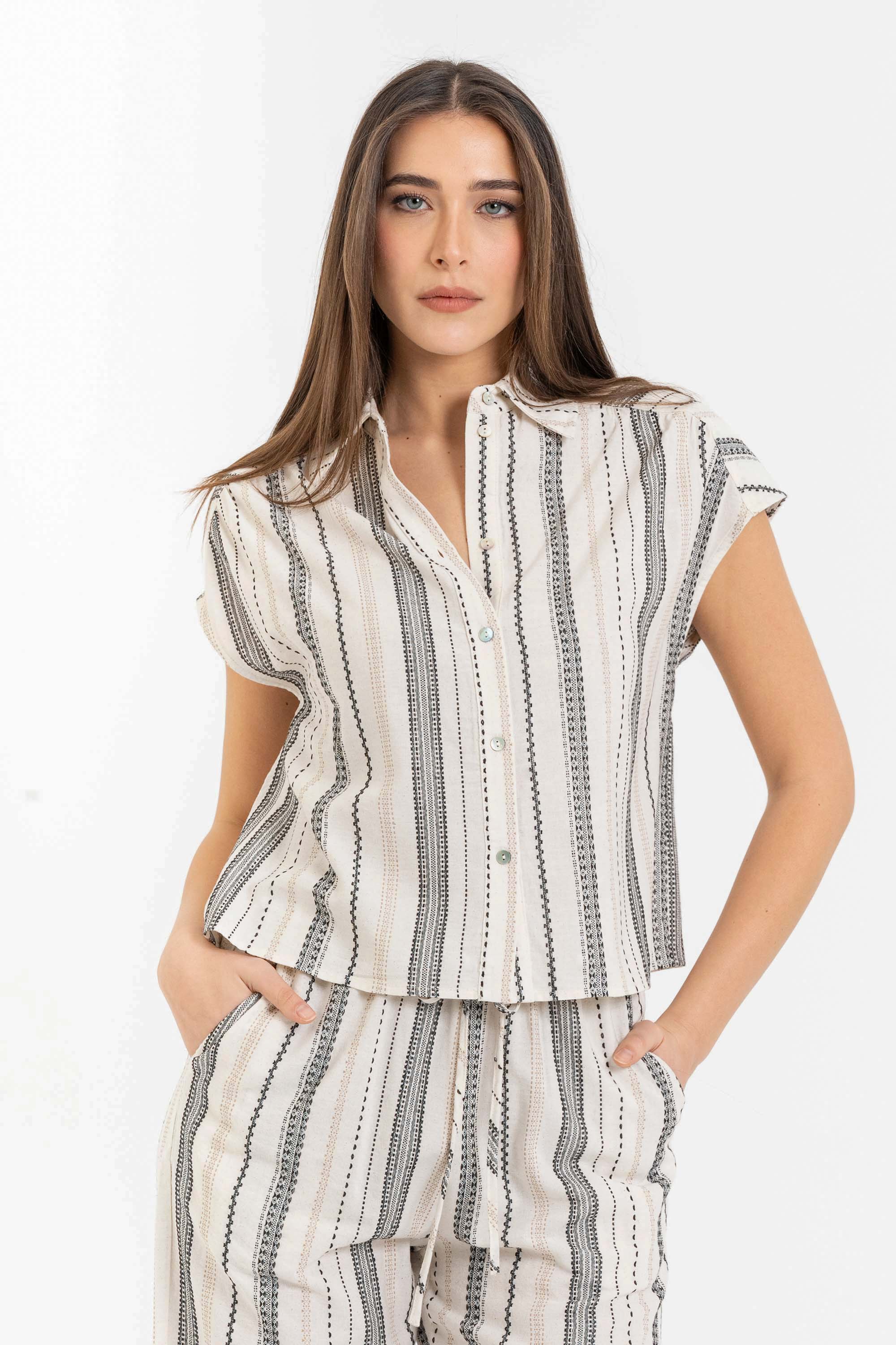 Camicia fantasia a righe - Camicia IRENEEX