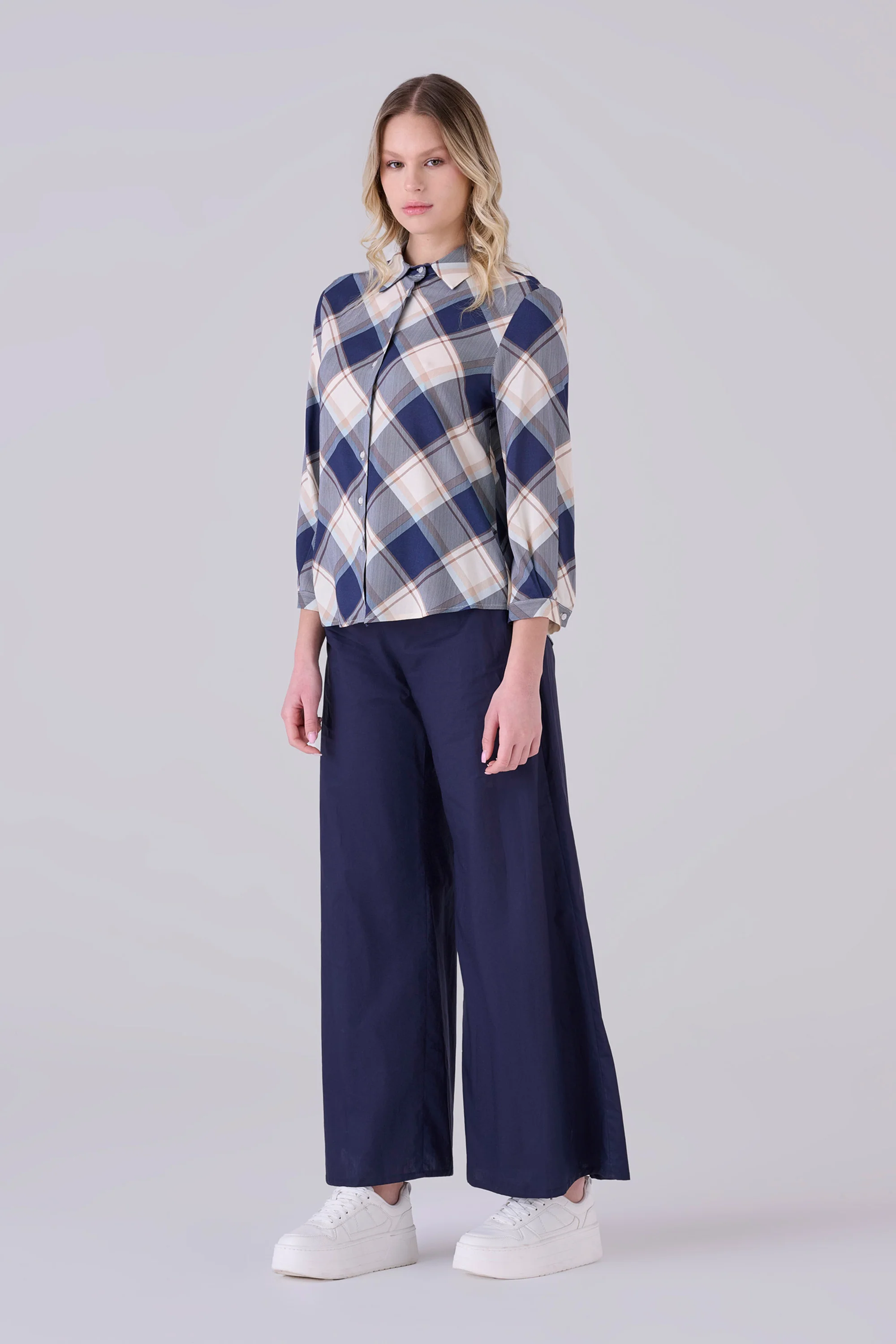 Camicia manica lunga check - CAMICIA A QUADRI MANILAX - Image 2