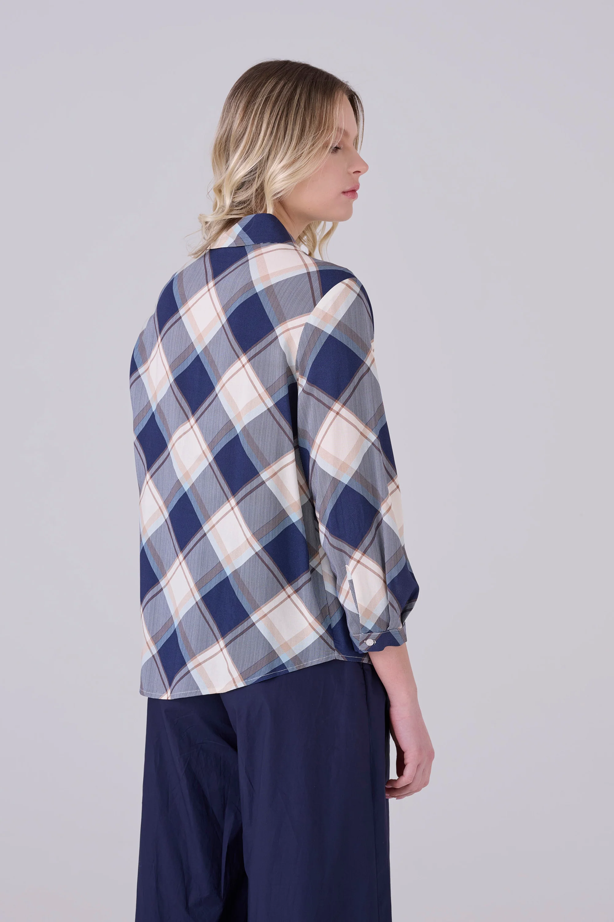 Camicia manica lunga check - CAMICIA A QUADRI MANILAX - Image 4
