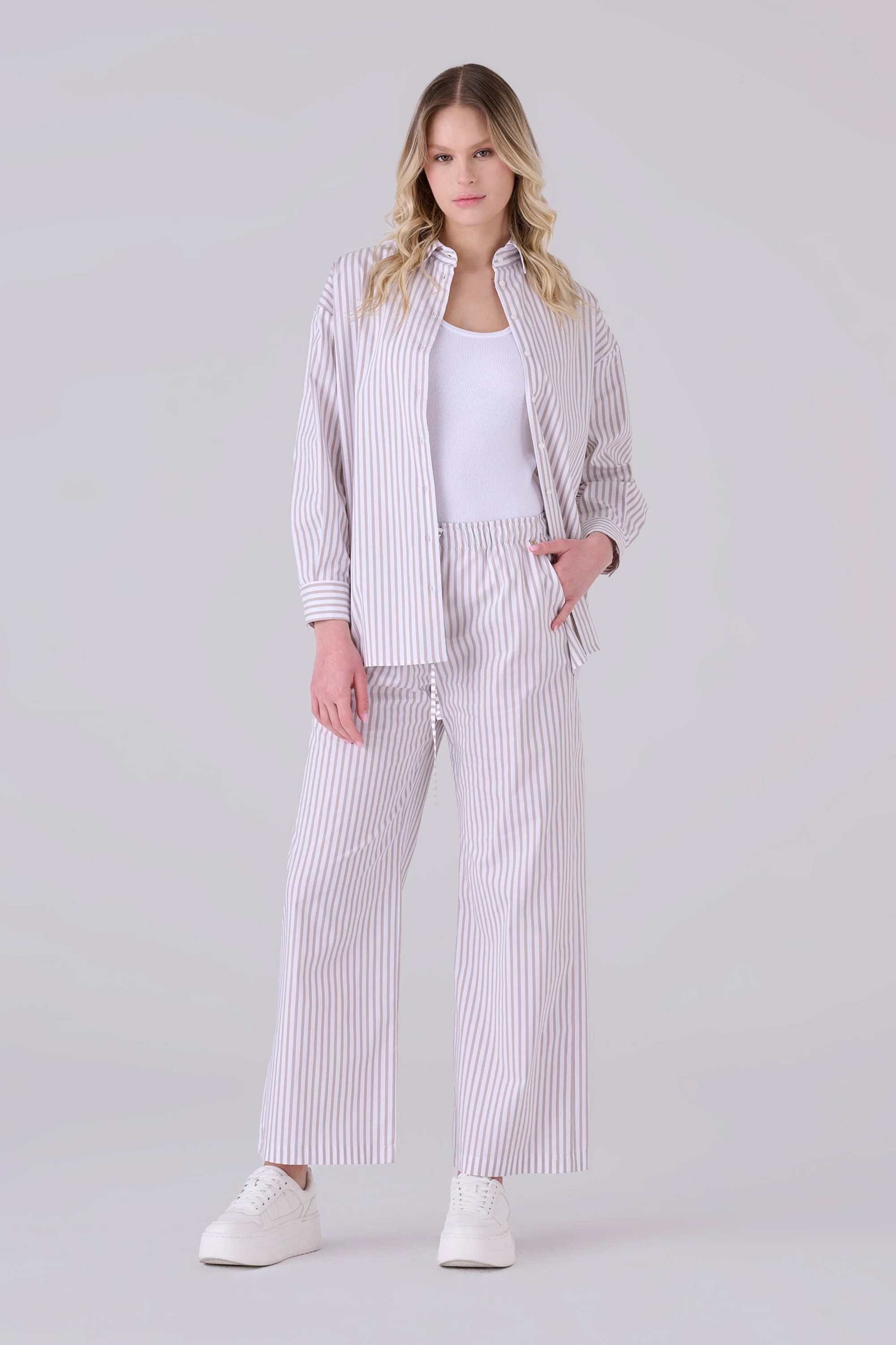 Camicia a righe manica lunga - CAMICIA A RIGHE MURIEX