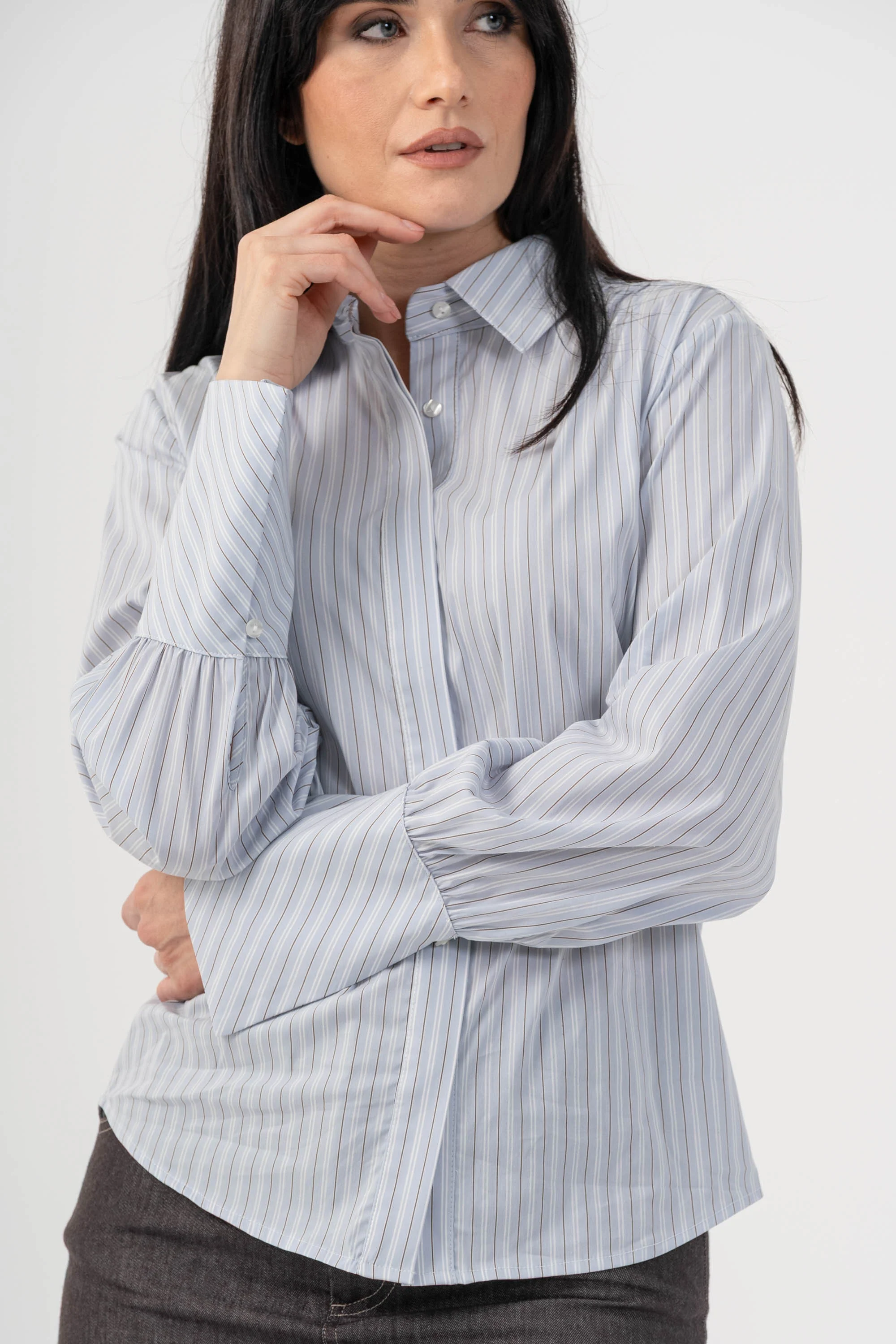 Camicia a righe sottili - CAMICIA A RIGHE RIGHETX - Image 3