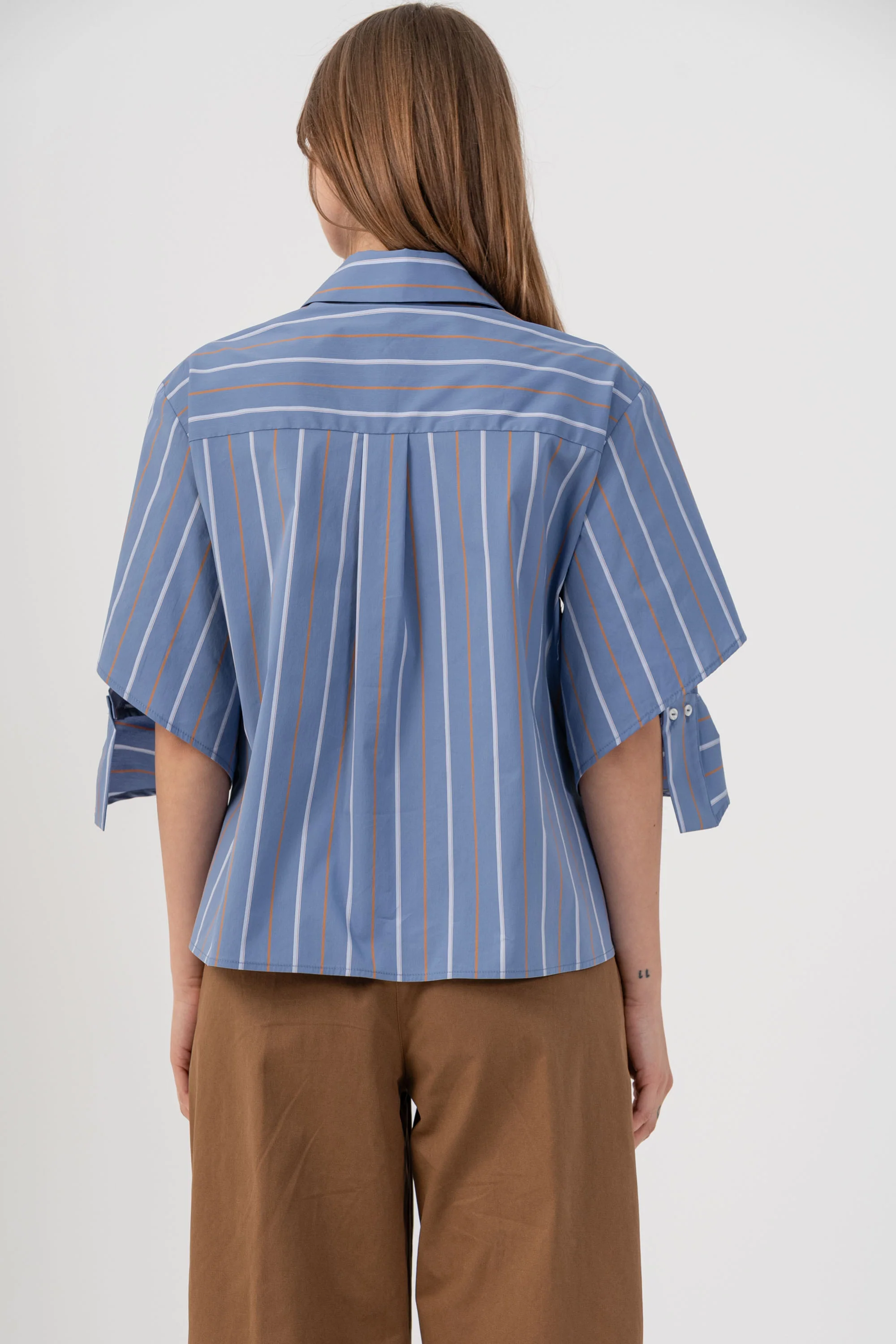 Camicia a righe strutturata - CAMICIA A RIGHE CHICX - Image 4